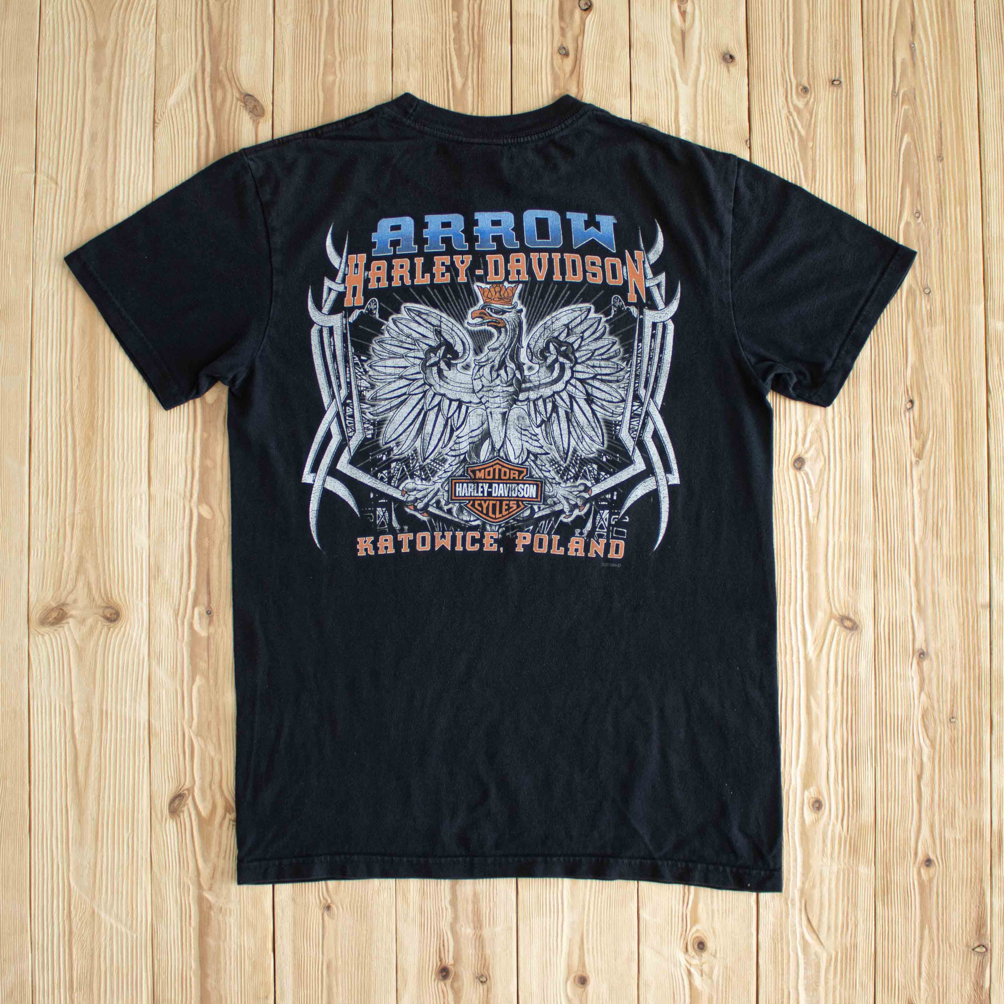 (S/M) Harley Davidson Arrow Vintage T-Shirt Black