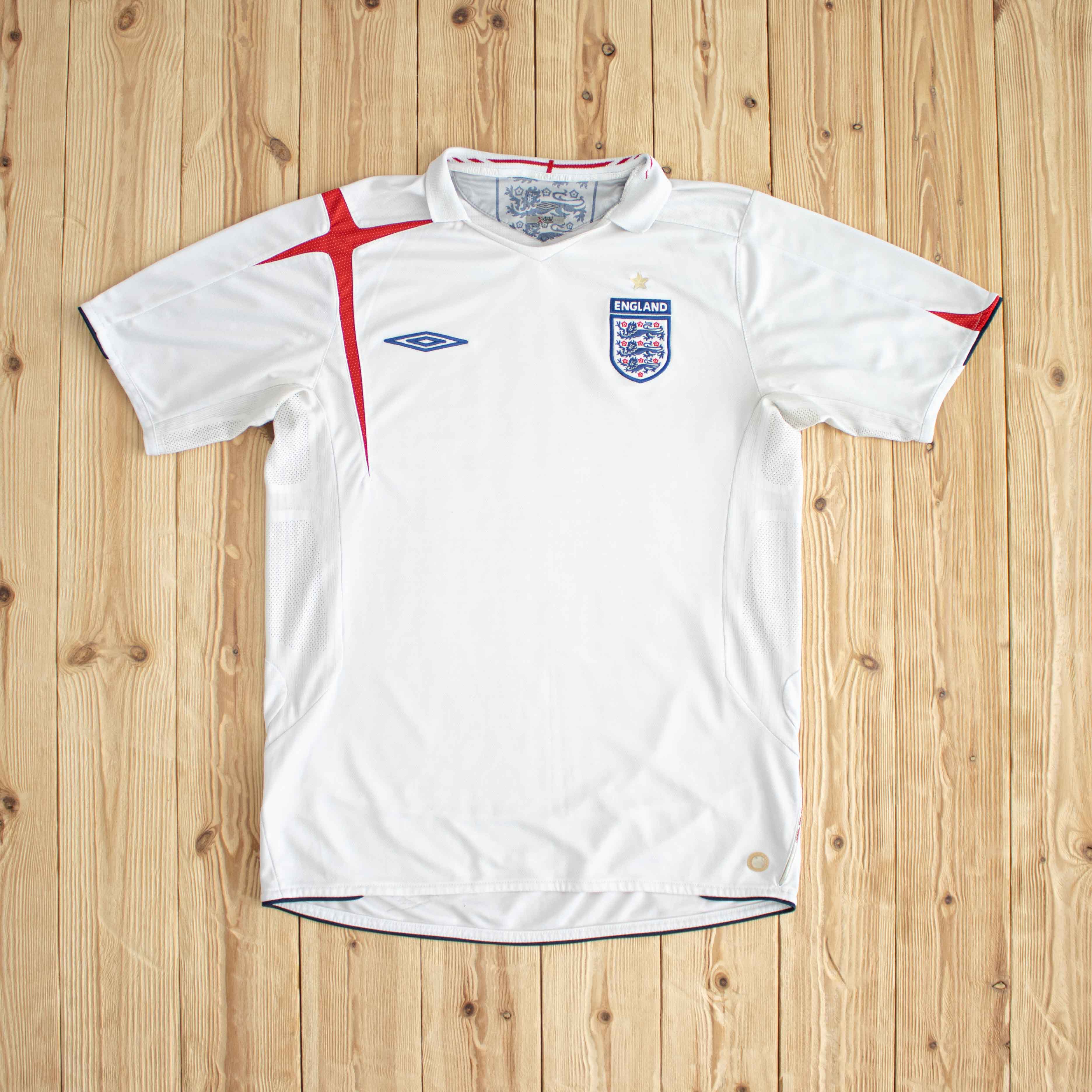 (M) Umbro England Vintage Embroidered Jersey White