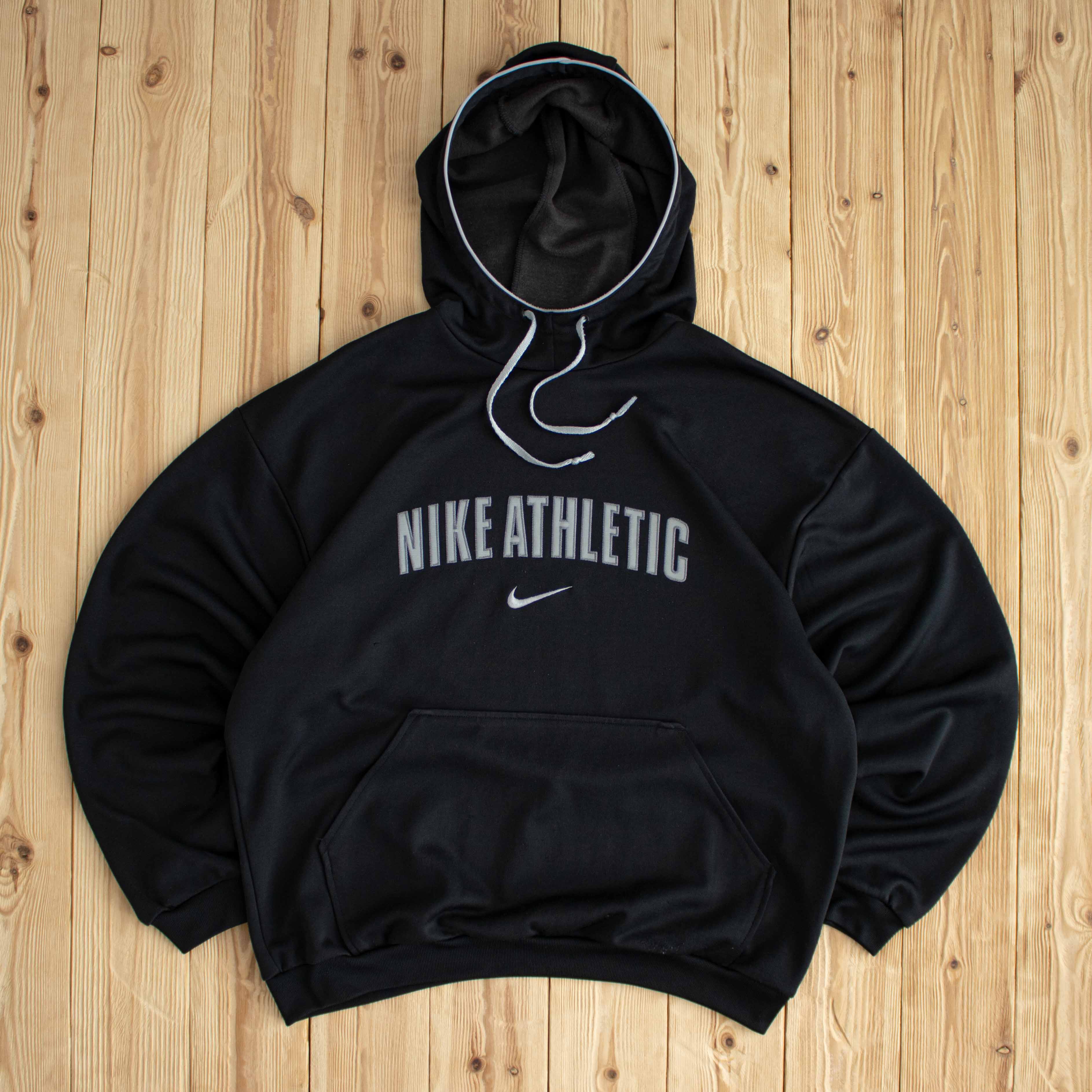 (L) Nike Athletic Vintage Embroidered Hoodie Black
