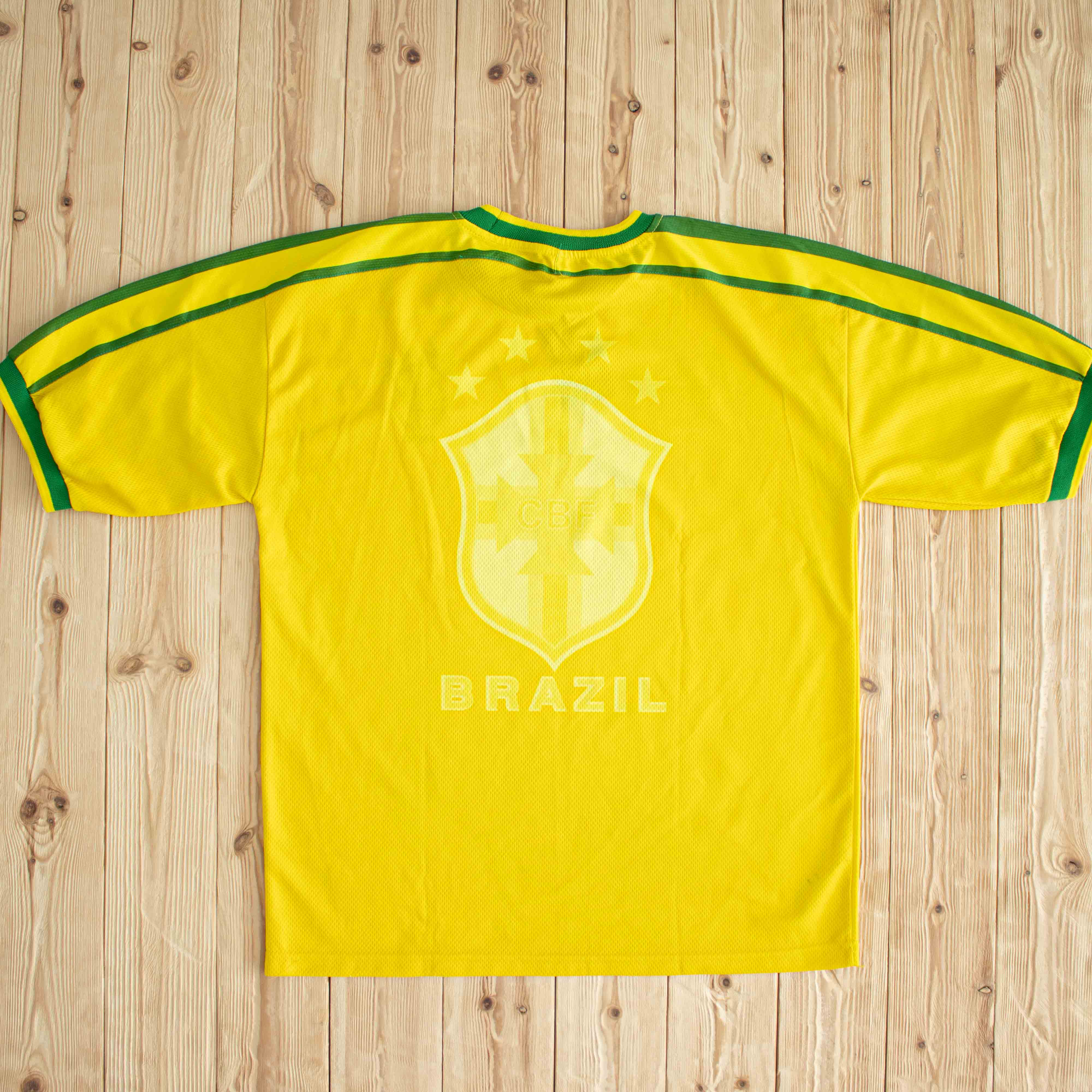 (L/XL) Nike Brazil Vintage Embroidered Jersey Yellow