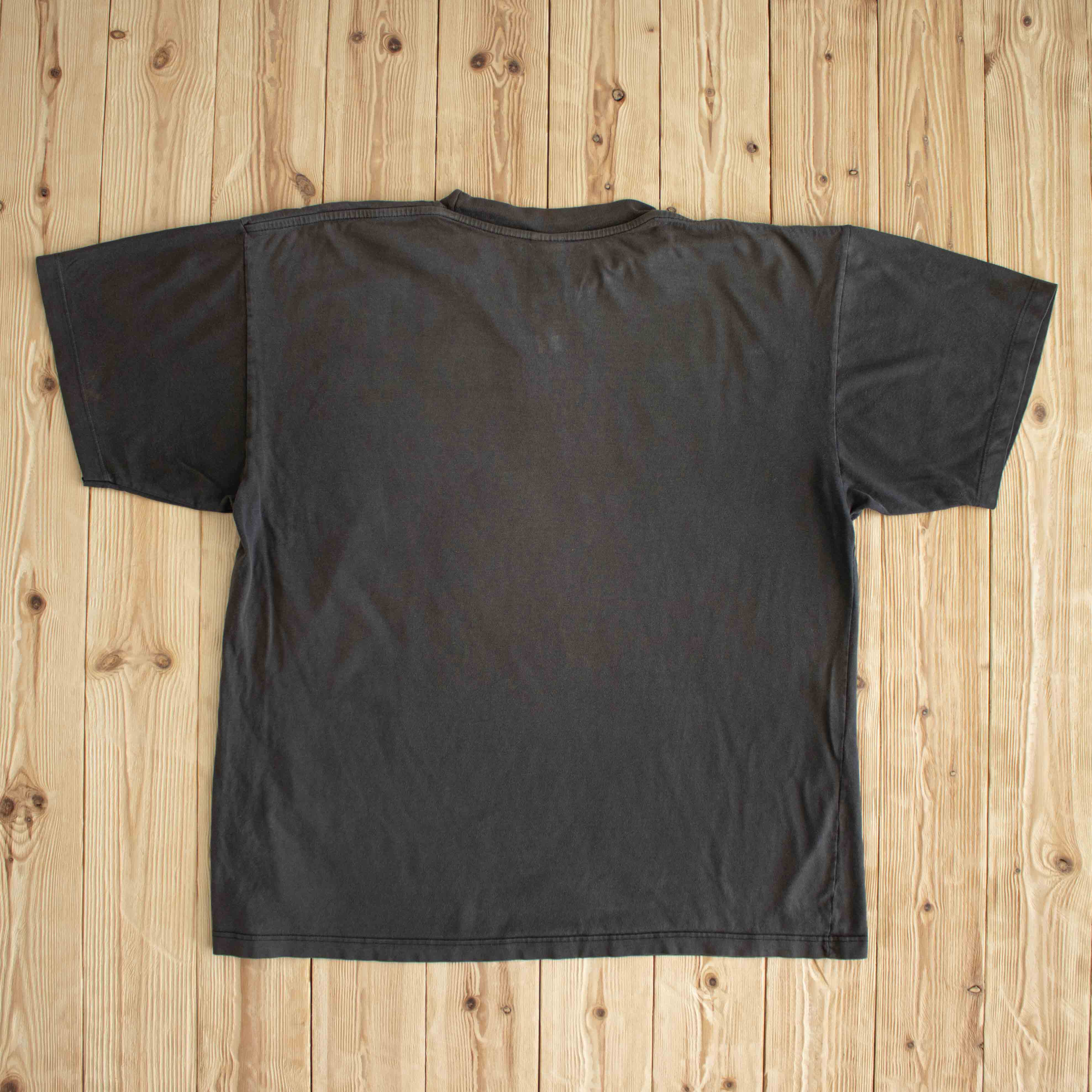 (L/XL) Nike Swoosh Vintage Faded T-Shirt Gray