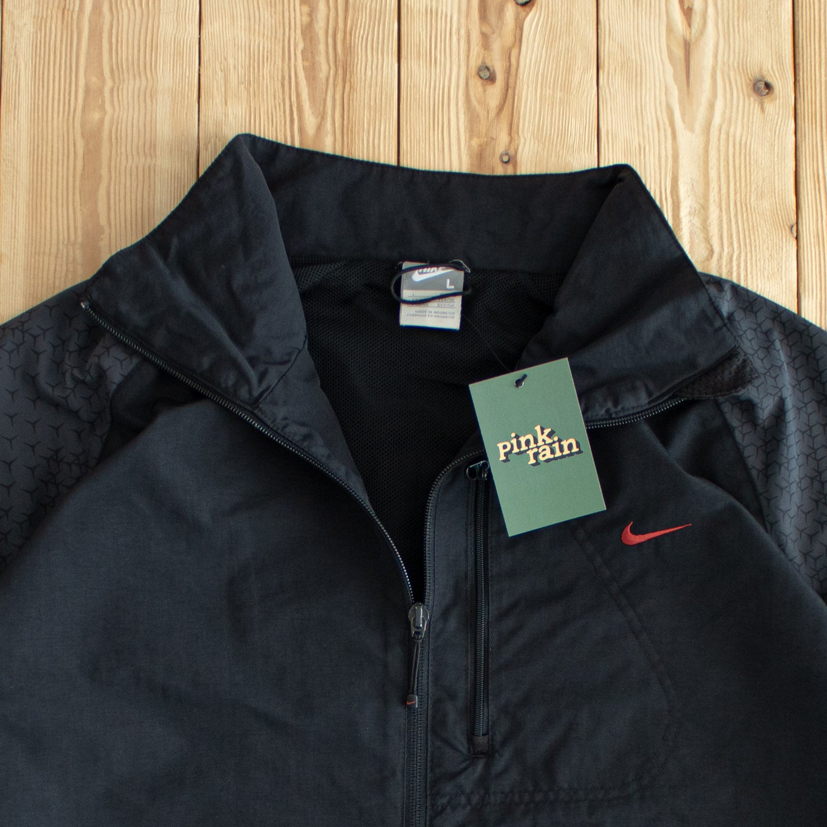 (L) Nike Air Vintage Embroidered Jacket Black