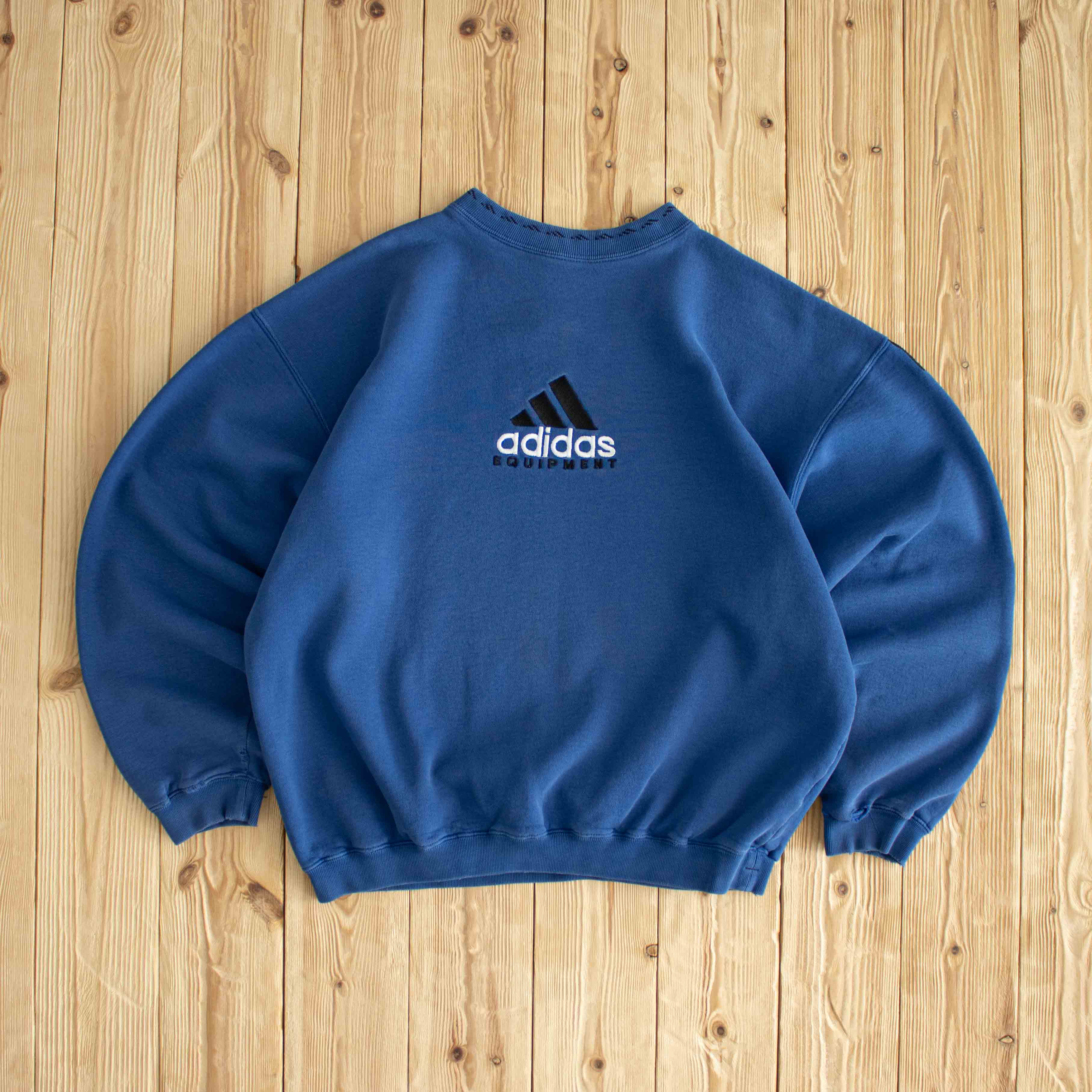 (M) Adidas Equipment Vintage Embroidered Sweatshirt Blue