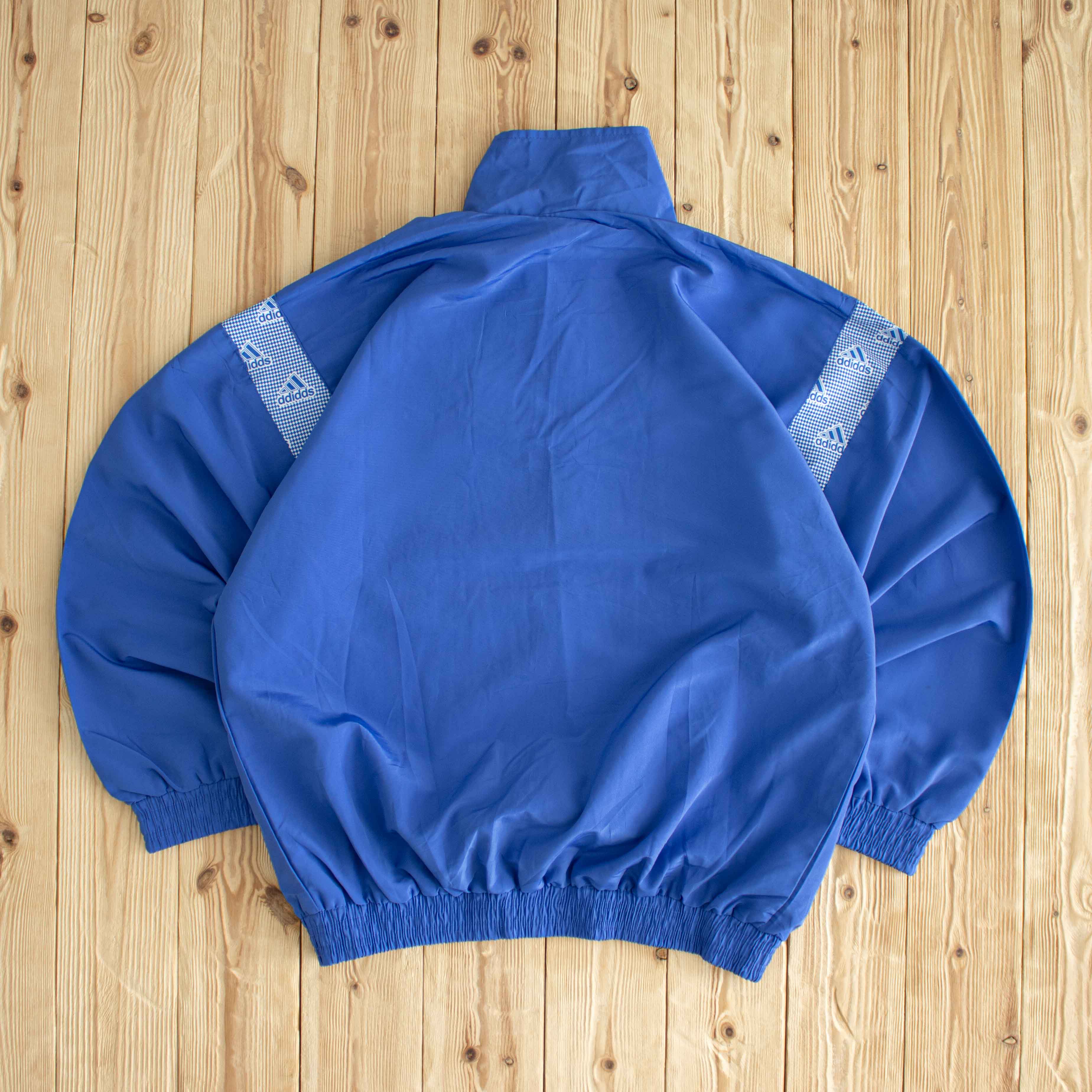 (L) Adidas Vintage Embroidered Jacket Blue