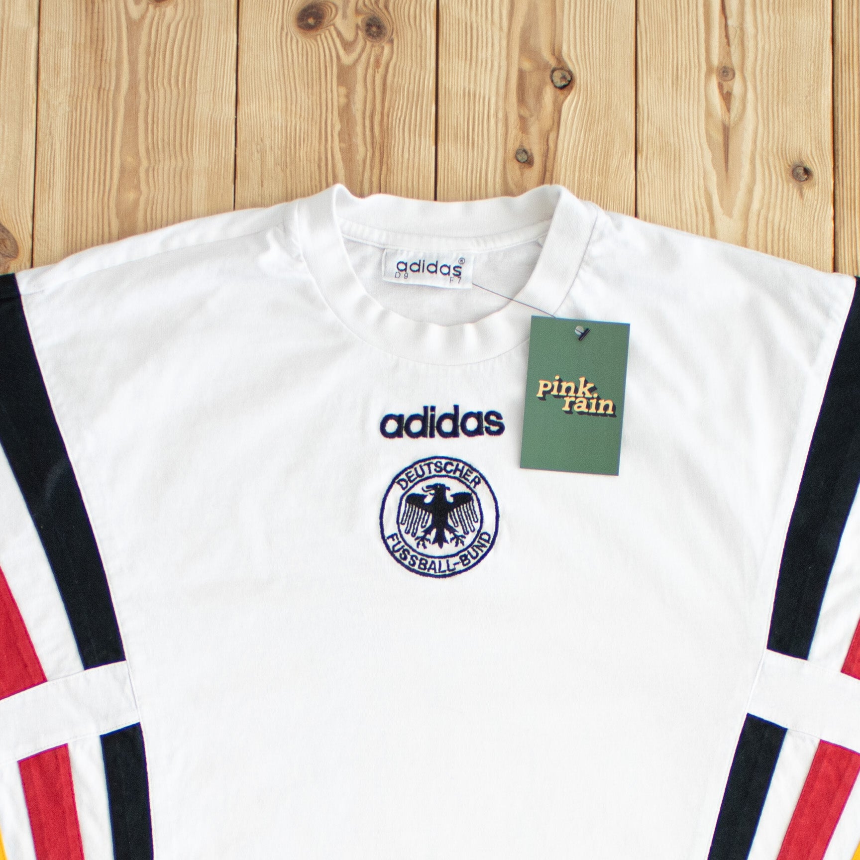 (XL) 1996 Adidas Deutscher Fussball-Bund Vintage Embroidered T-Shirt White