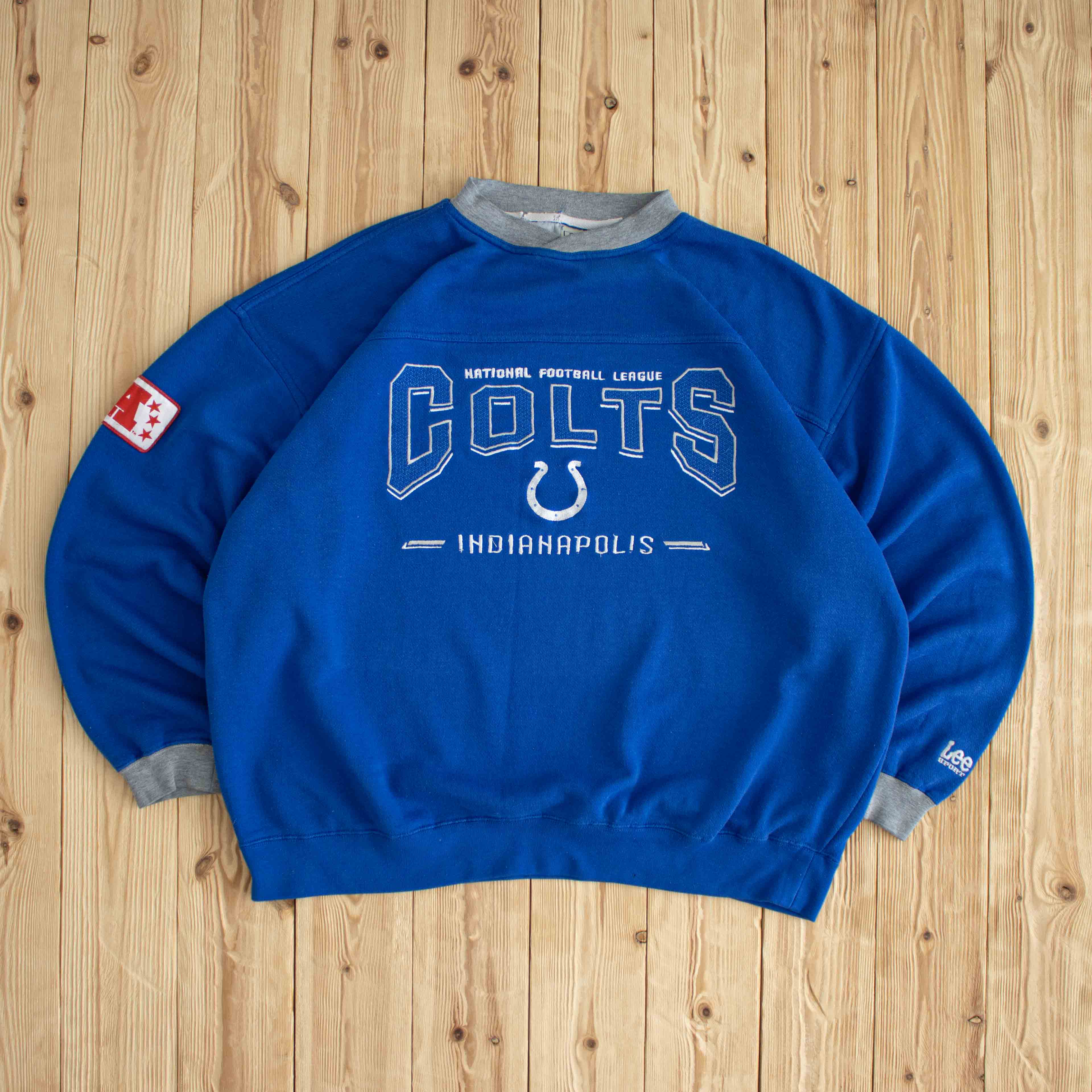 (XL) Lee Indianapolis Colts Vintage Embroidered Sweatshirt Blue