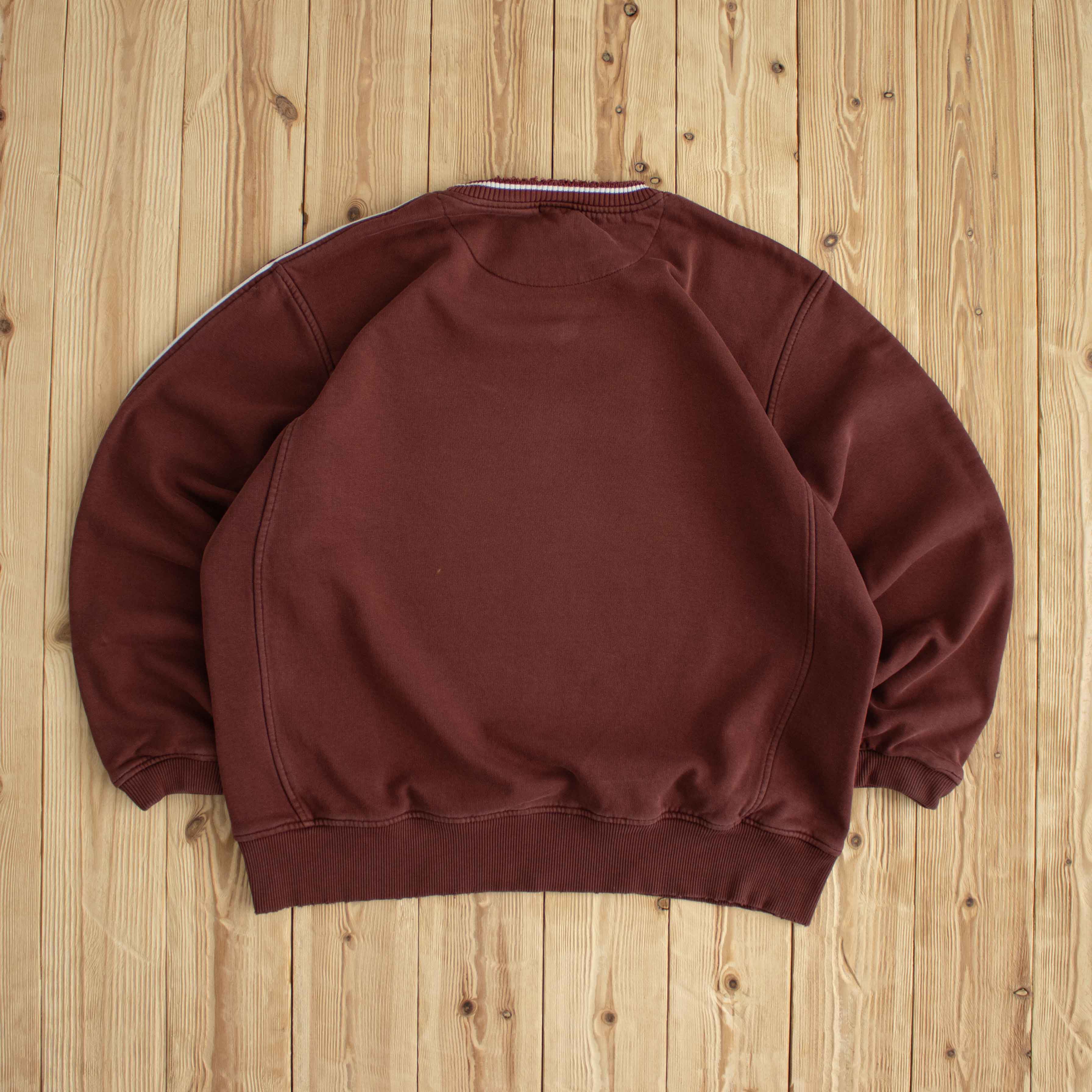 (L) Nike Swoosh Vintage Embroidered Sweatshirt Brown