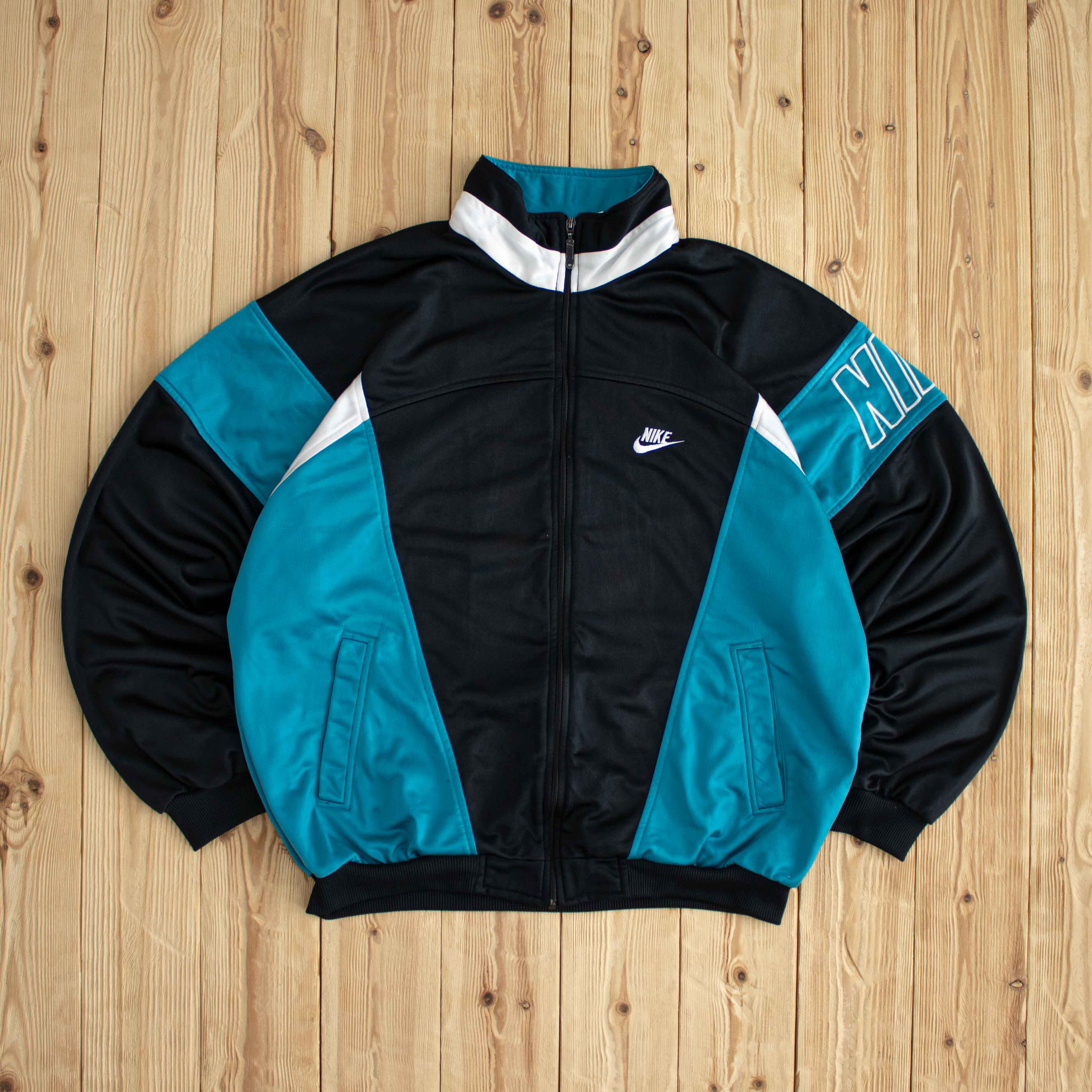 (L) Nike Vintage Embroidered Full-Zip Sweatshirt Black
