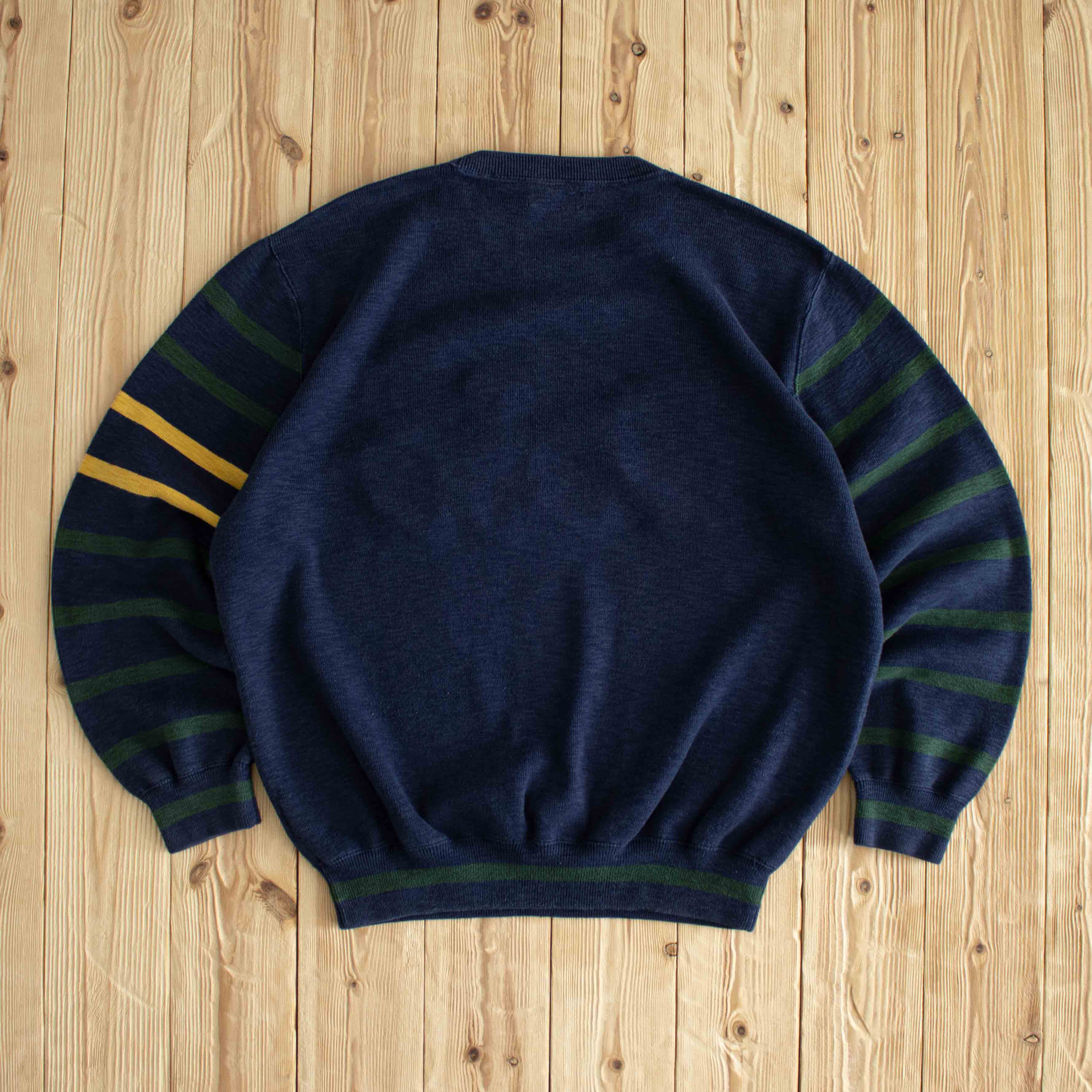 (L) Polo Ralph Lauren Vintage Fluffy Embroidered Sweater Blue