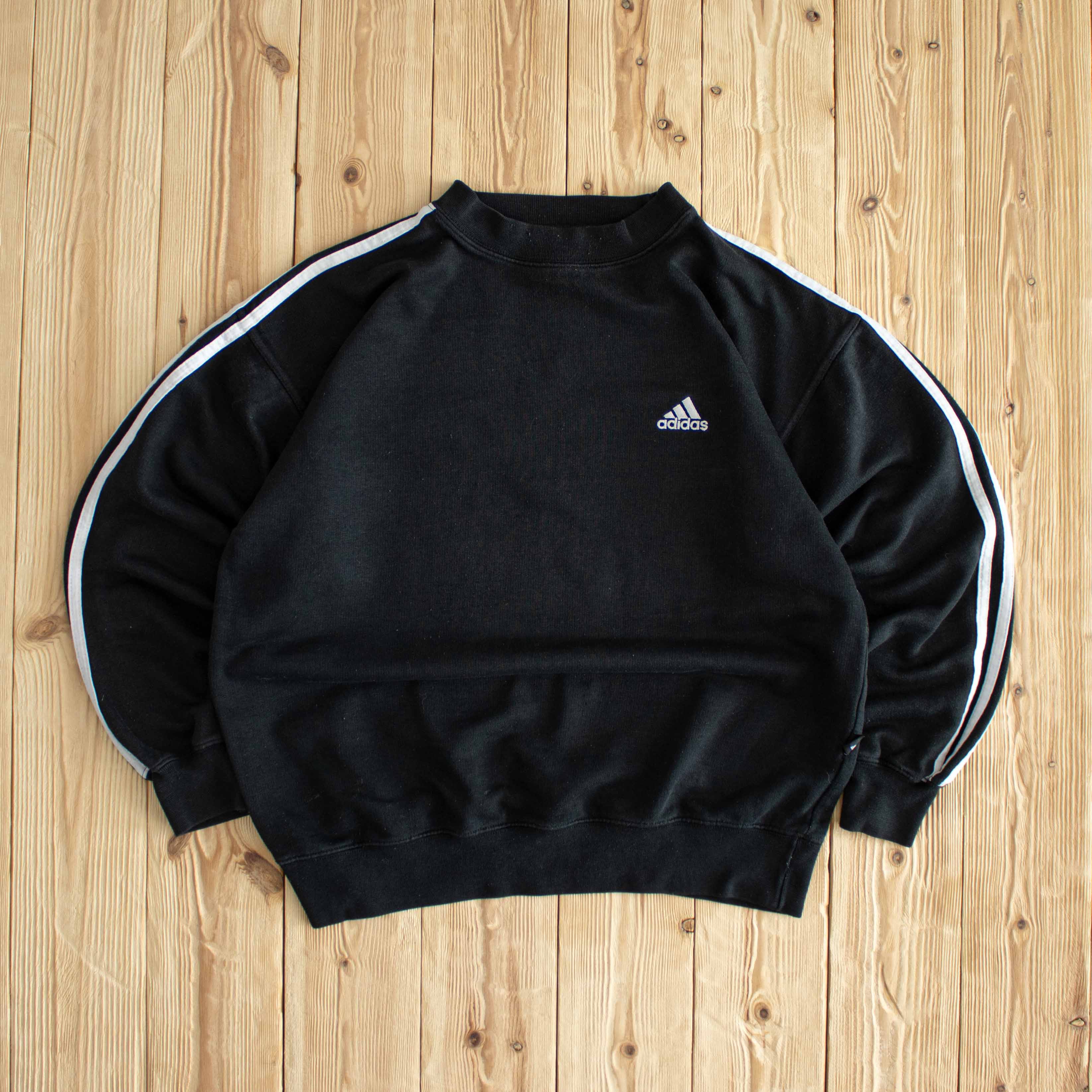 (S) Adidas Vintage Essential Embroidered Sweatshirt Black