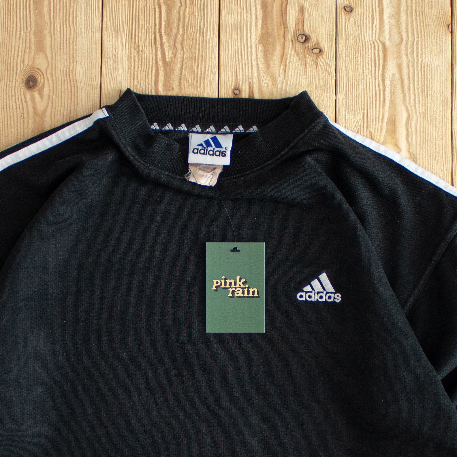 (S) Adidas Vintage Essential Embroidered Sweatshirt Black