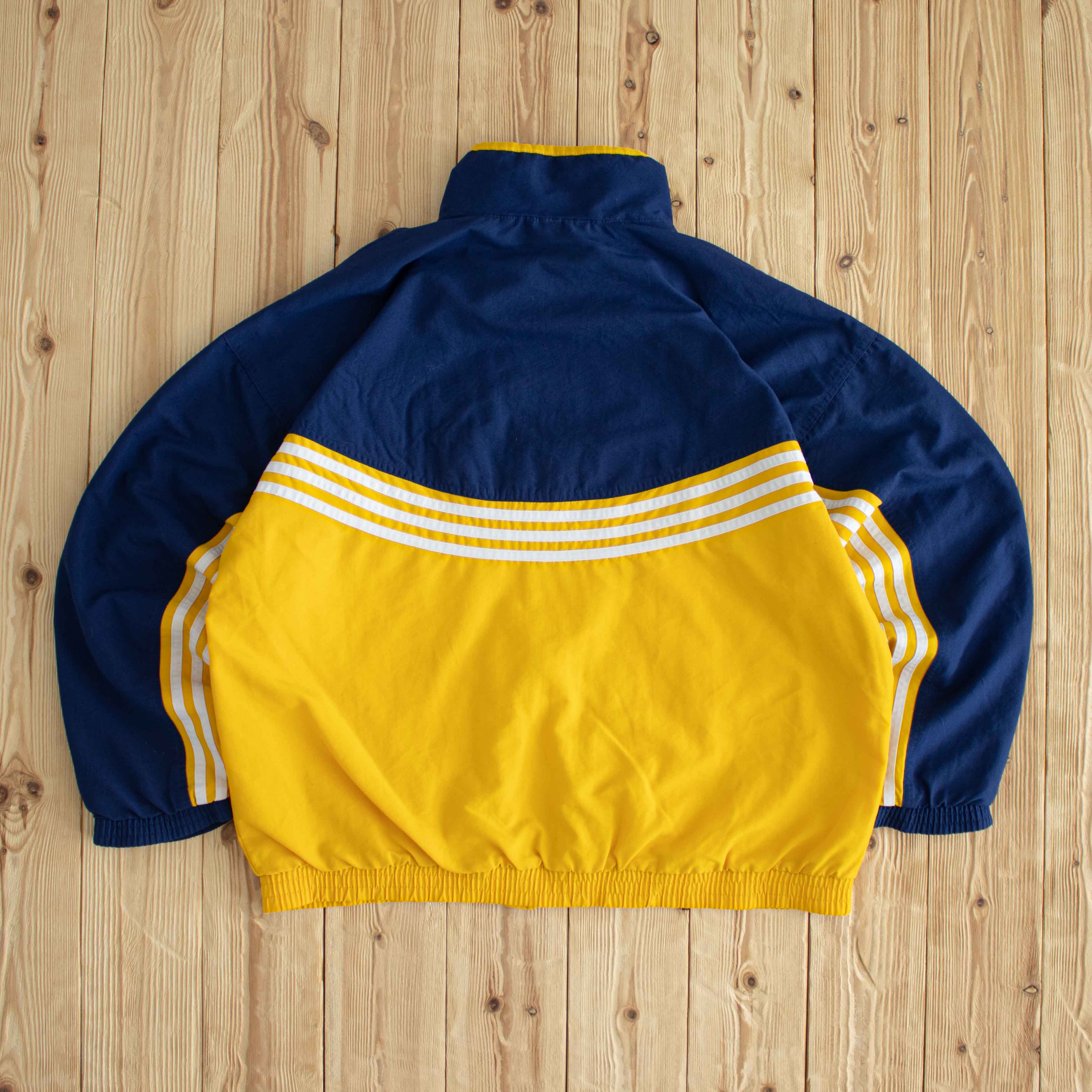 (M) Adidas Vintage Embroidered Jacket Yellow/Blue