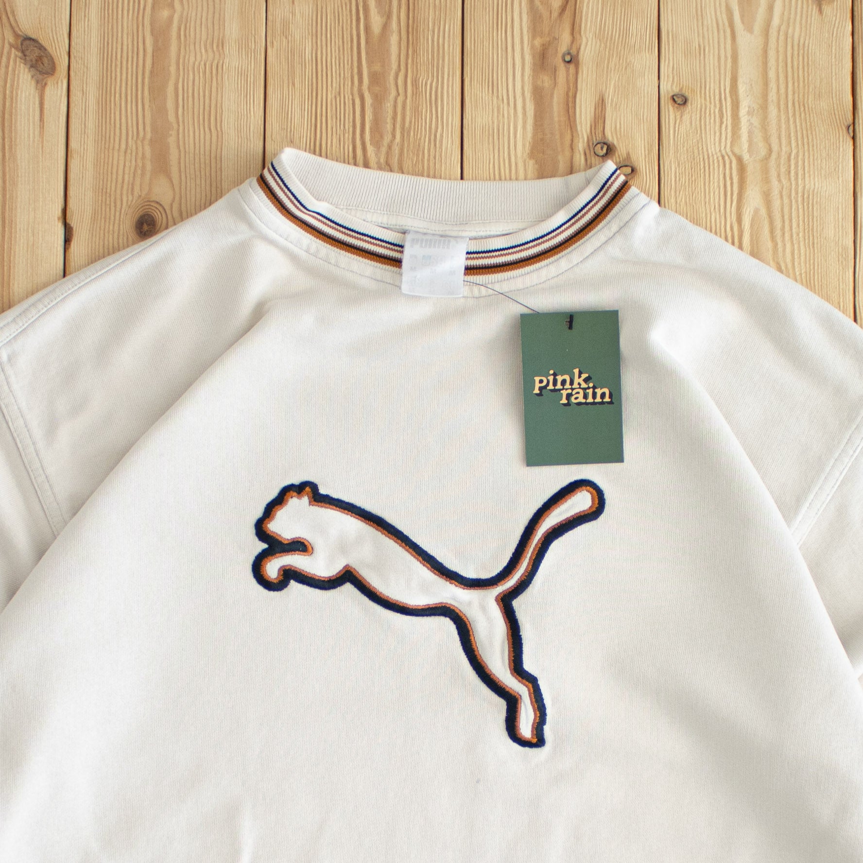 (M) Puma Vintage Embroidered Sweatshirt Beige