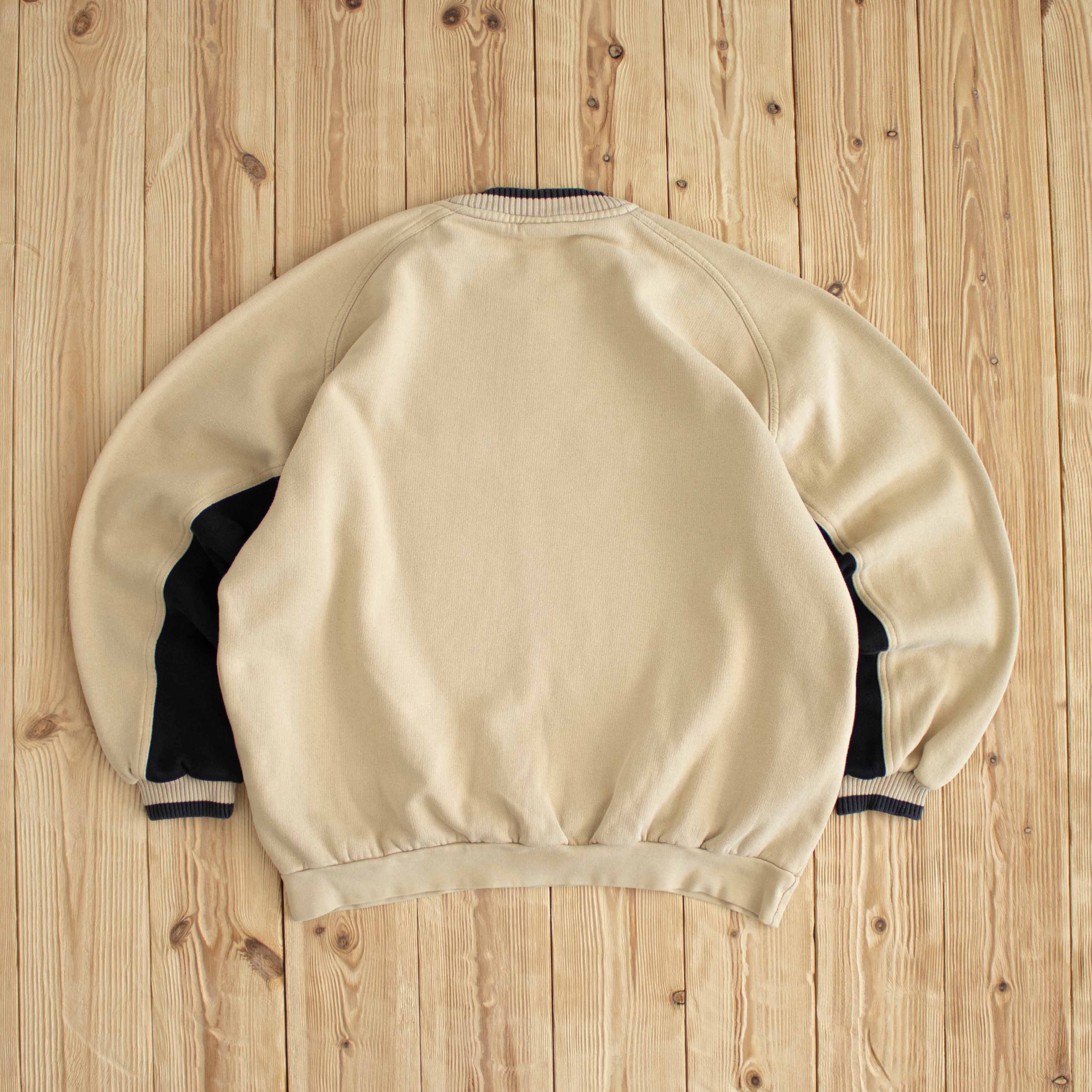 (S/M) Nike Spell Out Vintage Embroidered Sweatshirt Beige