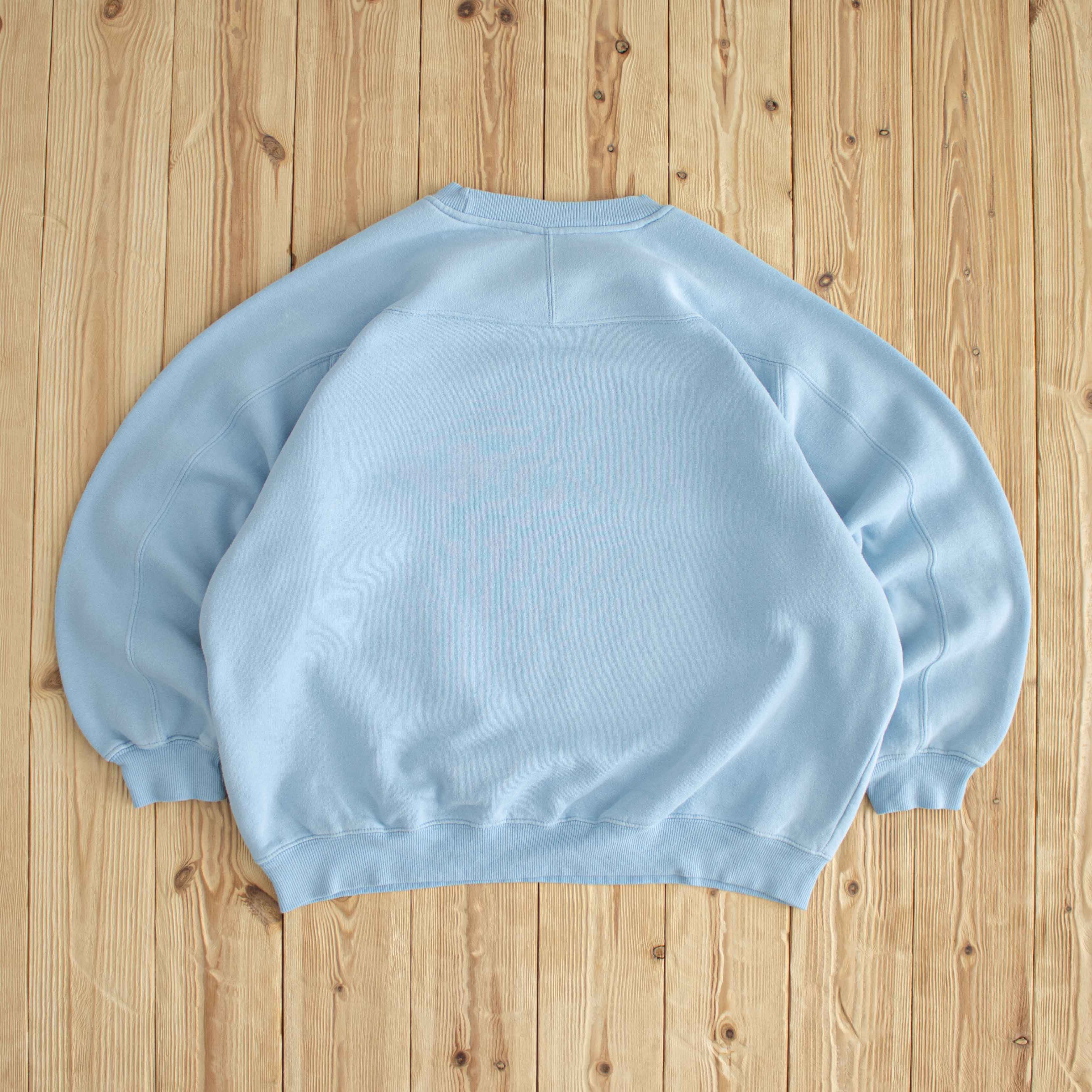 (M) Adidas Vintage Essential Embroidered Sweatshirt Blue