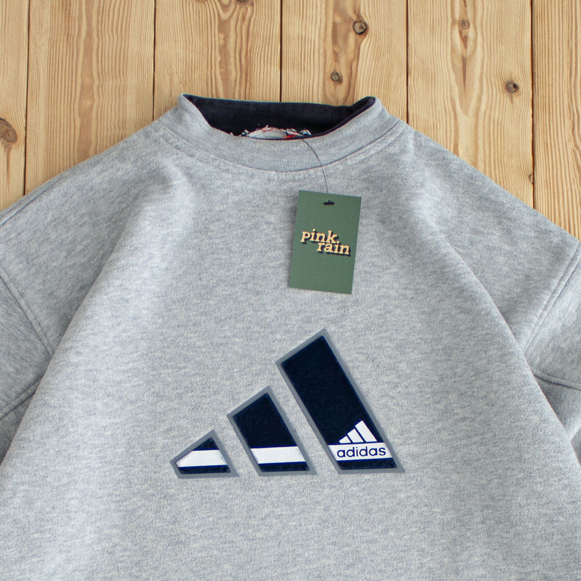 (M/L) Adidas Vintage Logo Sweatshirt Gray