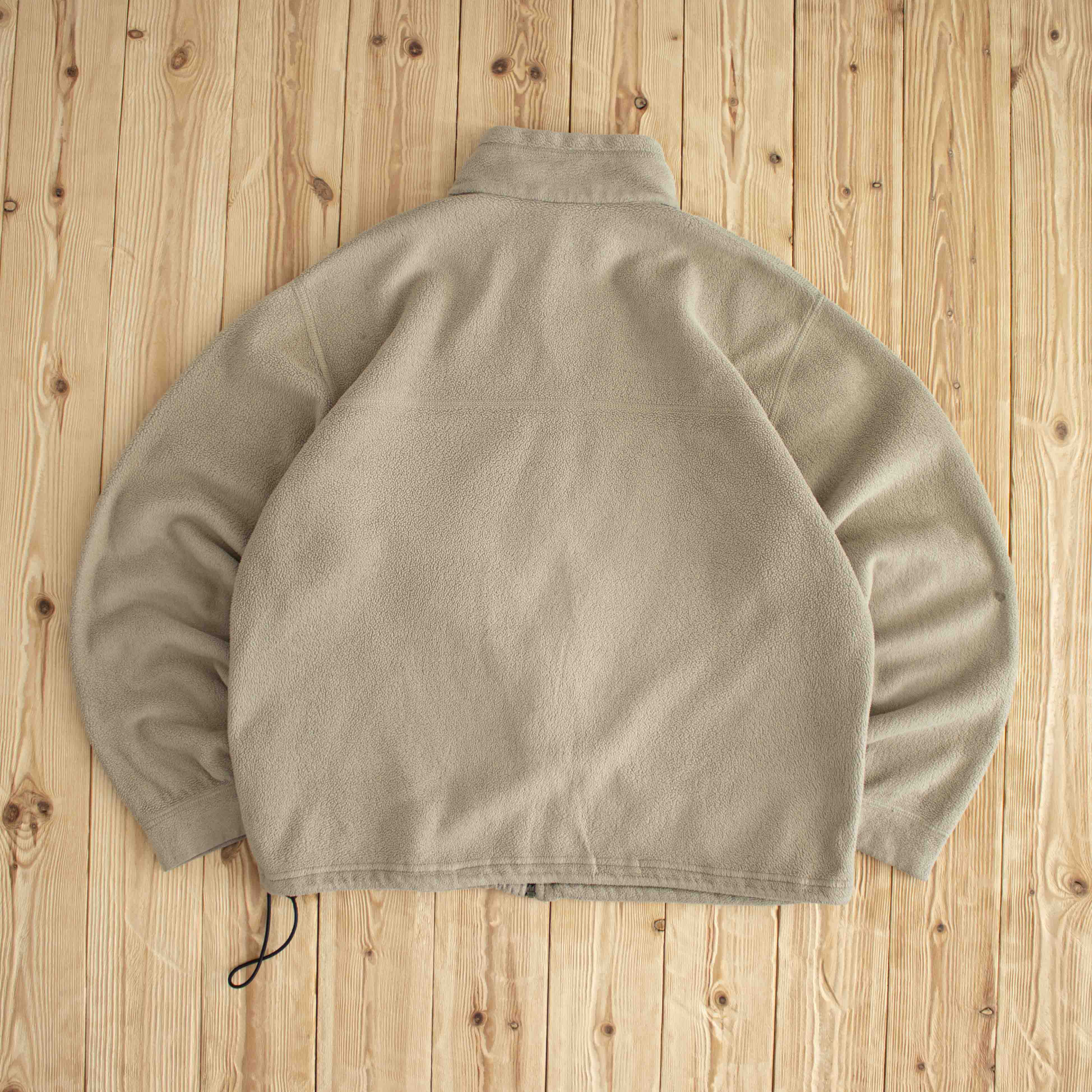 (L) Timberland Polartec Vintage Embroidered Full-Zip Fleece Sweatshirt Brown