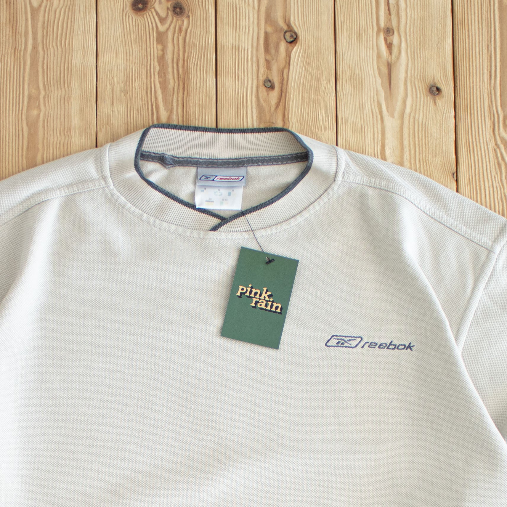 (M) Reebok Vintage Embroidered Sweatshirt Beige
