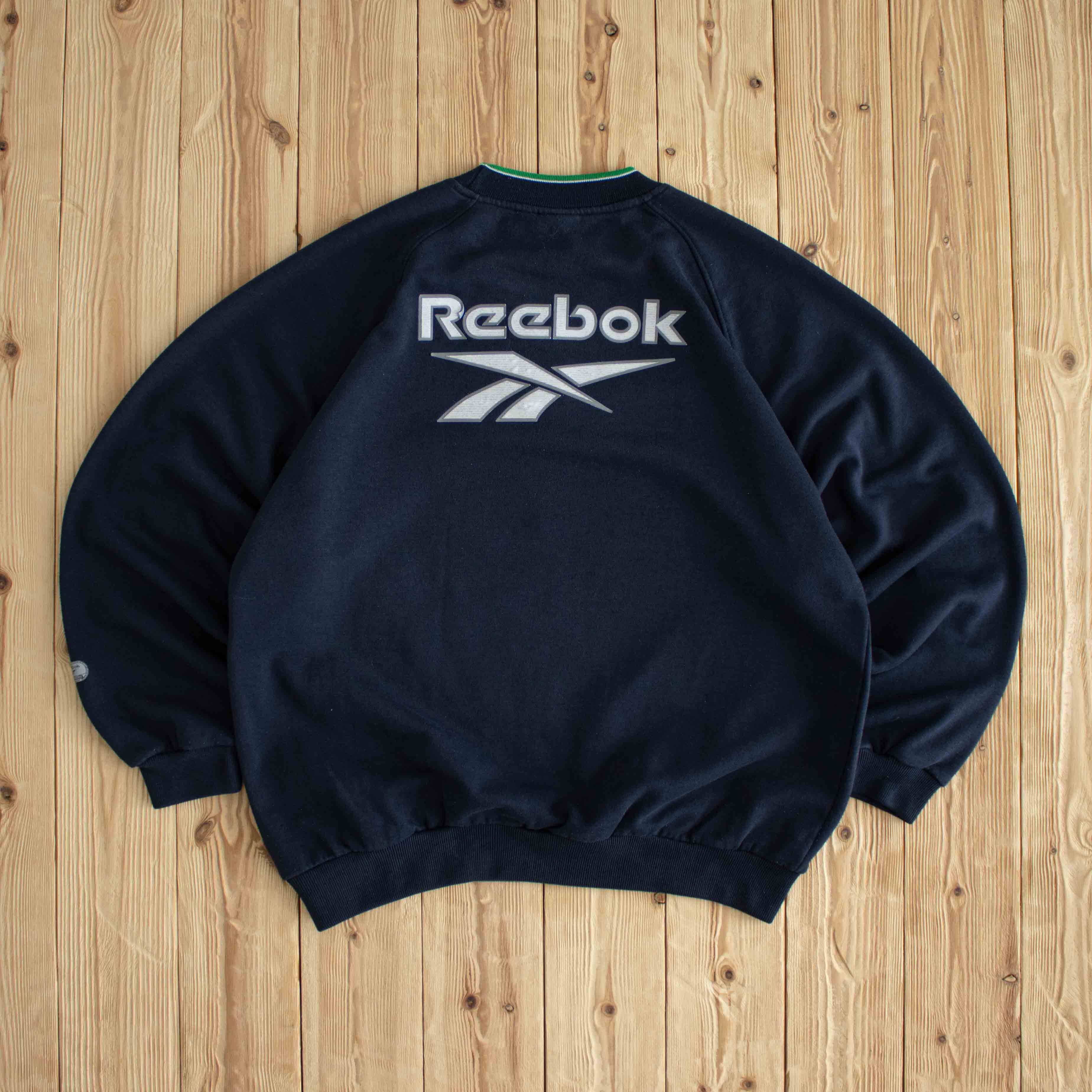 (M/L) Reebok Liverpool F.C. Vintage Embroidered Sweatshirt Blue