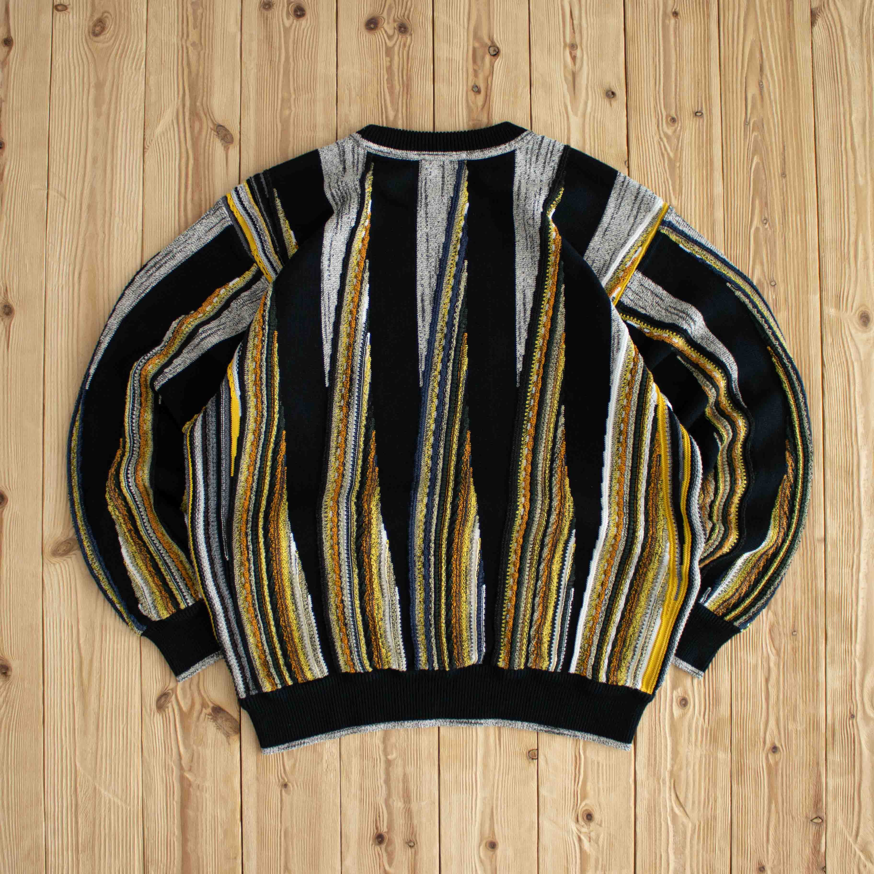(L) Carlo Colucci Vintage Sweater Black/Orange/Yellow