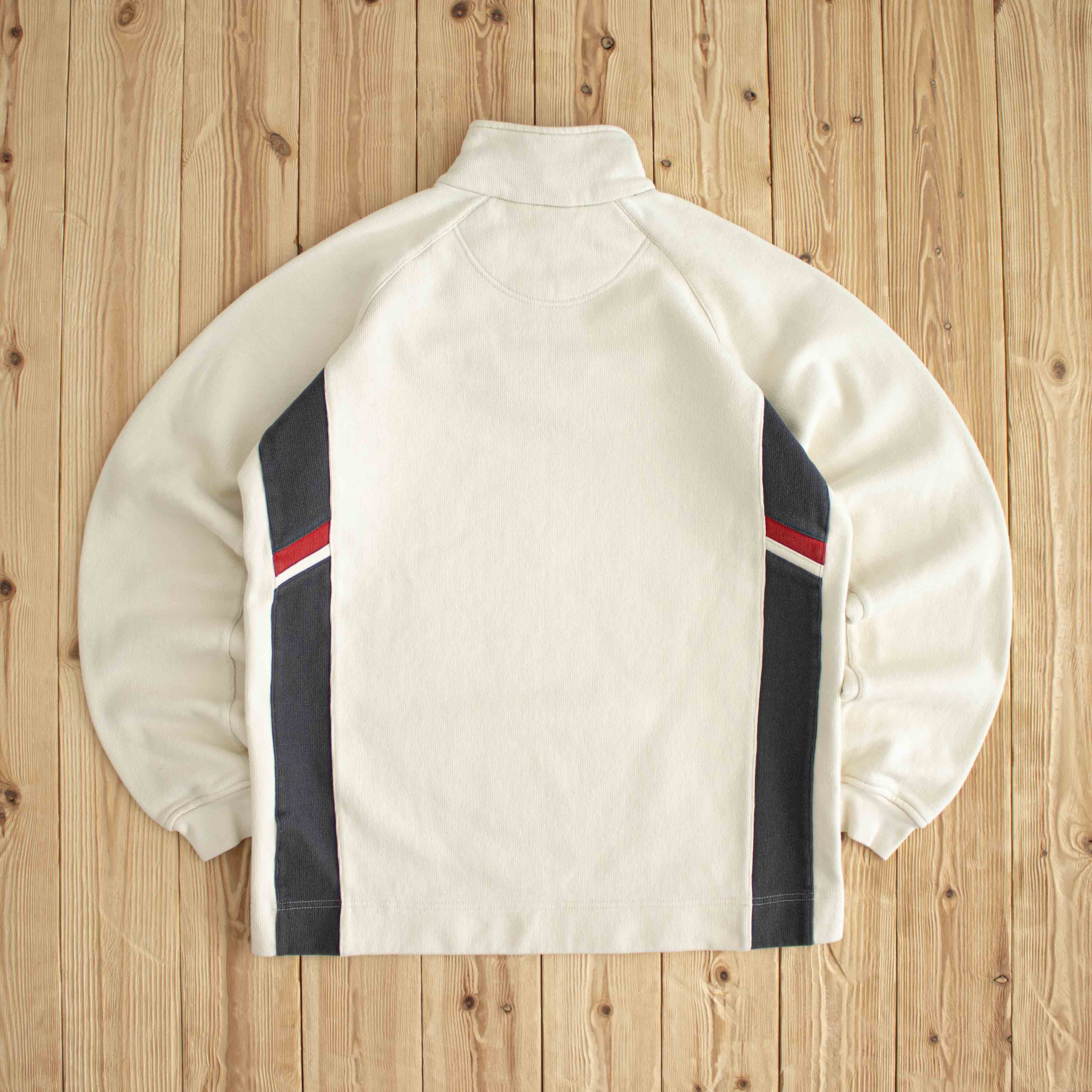(L) Nike Vintage Embroidered Quarter-Zip Beige