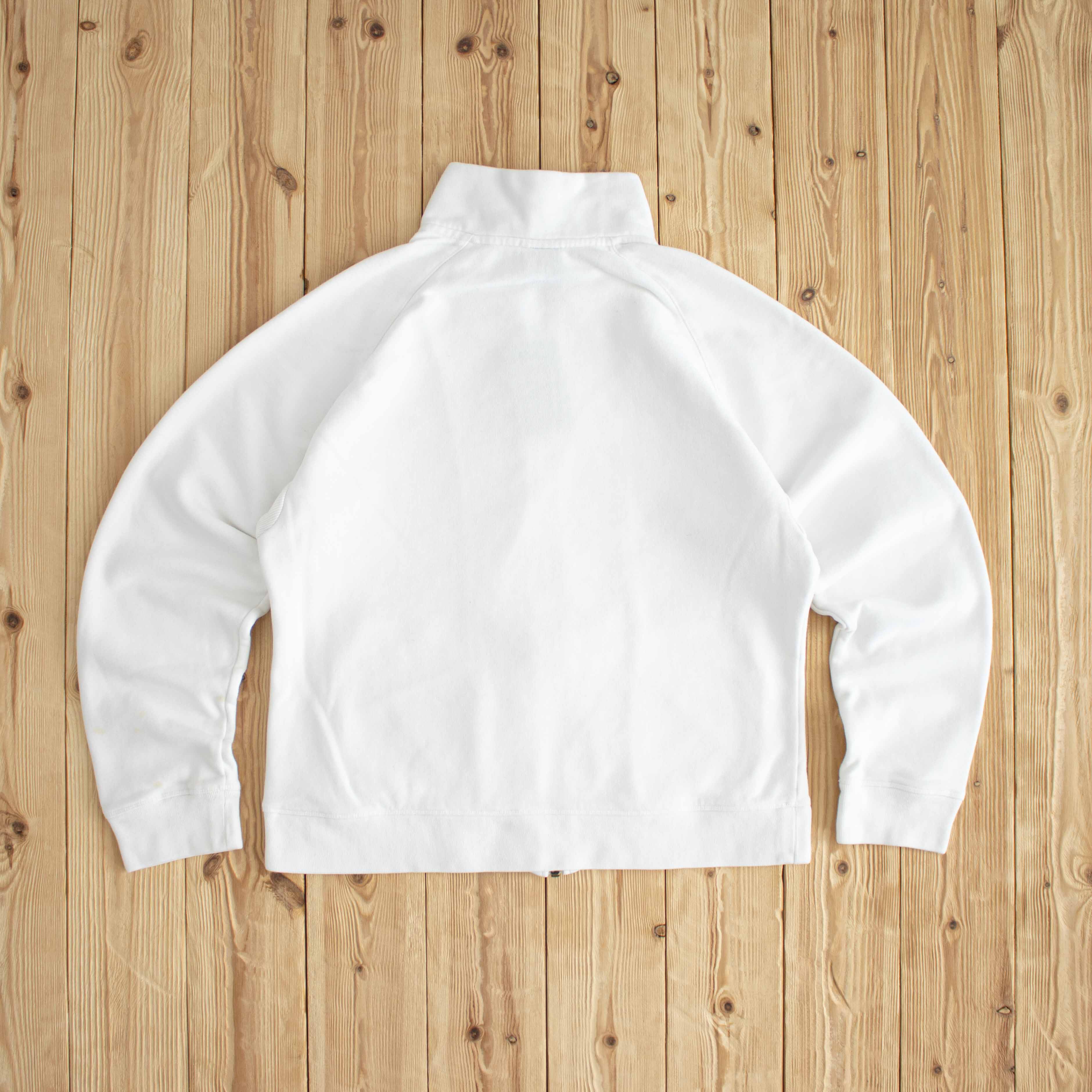 (M) Nike Vintage Women Embroidered Full-Zip Sweatshirt White