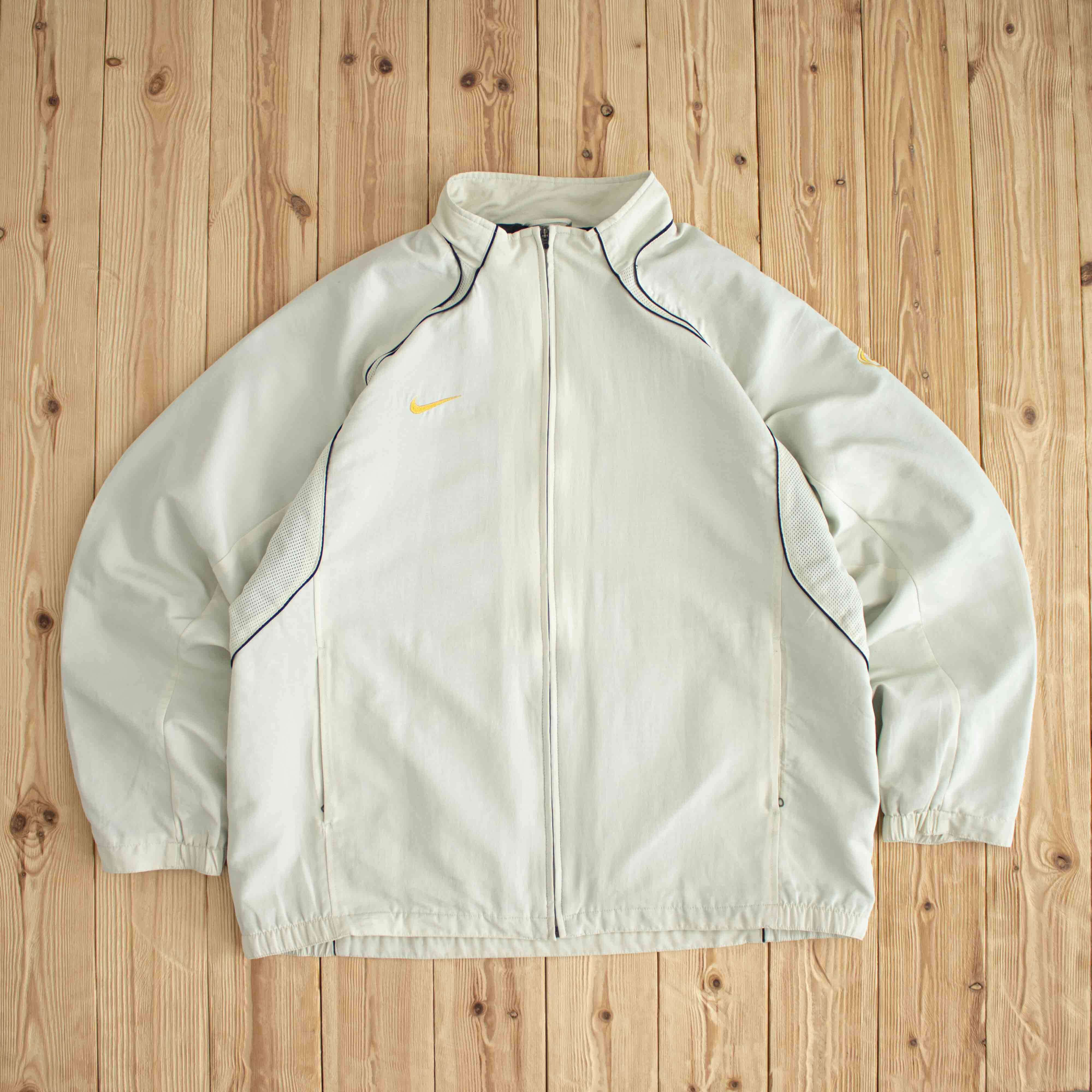 (XL) Nike Swoosh Vintage Embroidered Jacket Beige