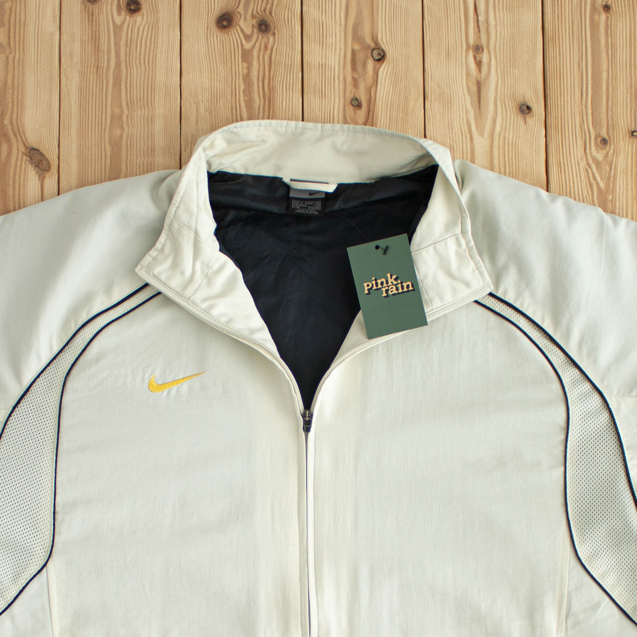 (XL) Nike Swoosh Vintage Embroidered Jacket Beige