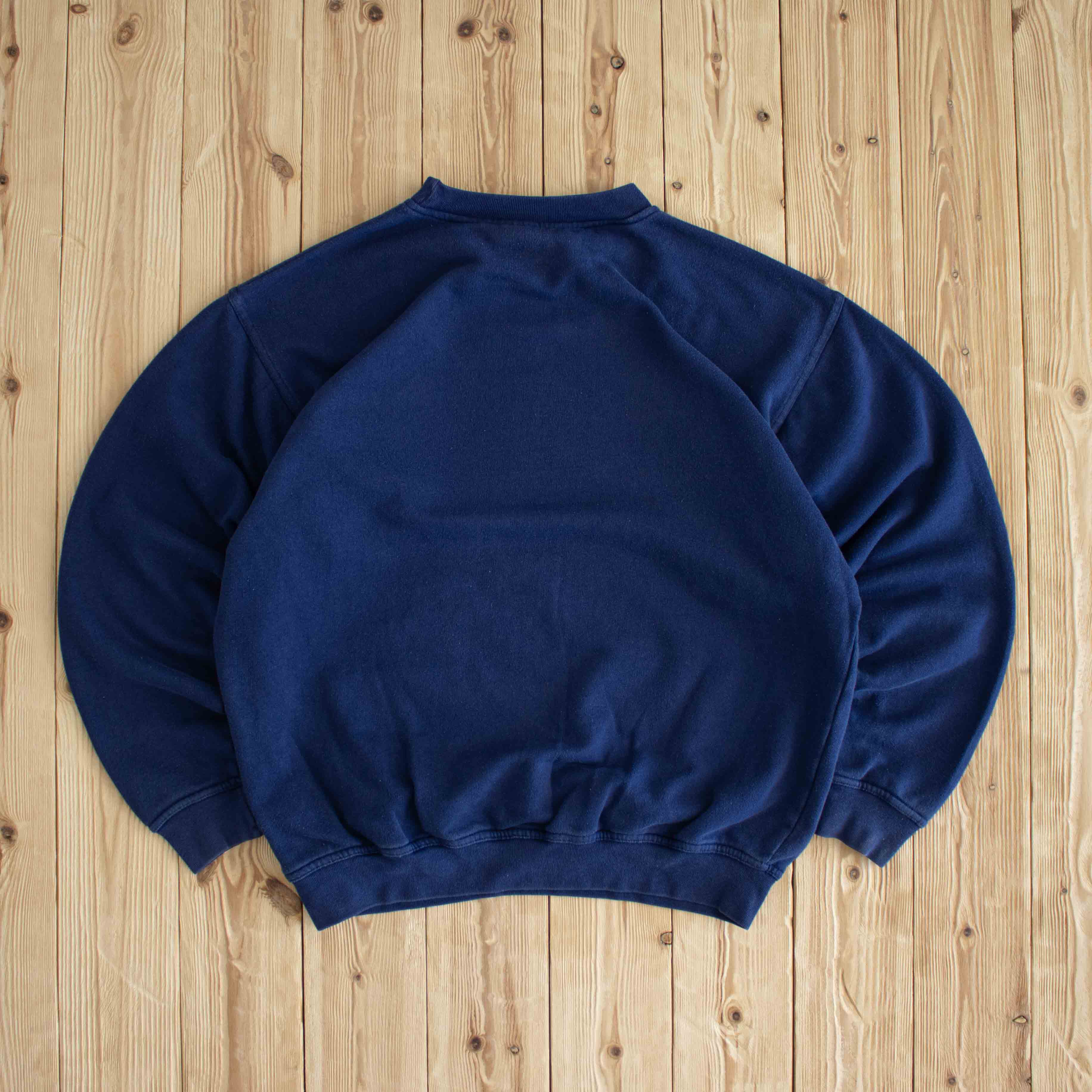 (L) Adidas Vintage Embroidered Sweatshirt Blue