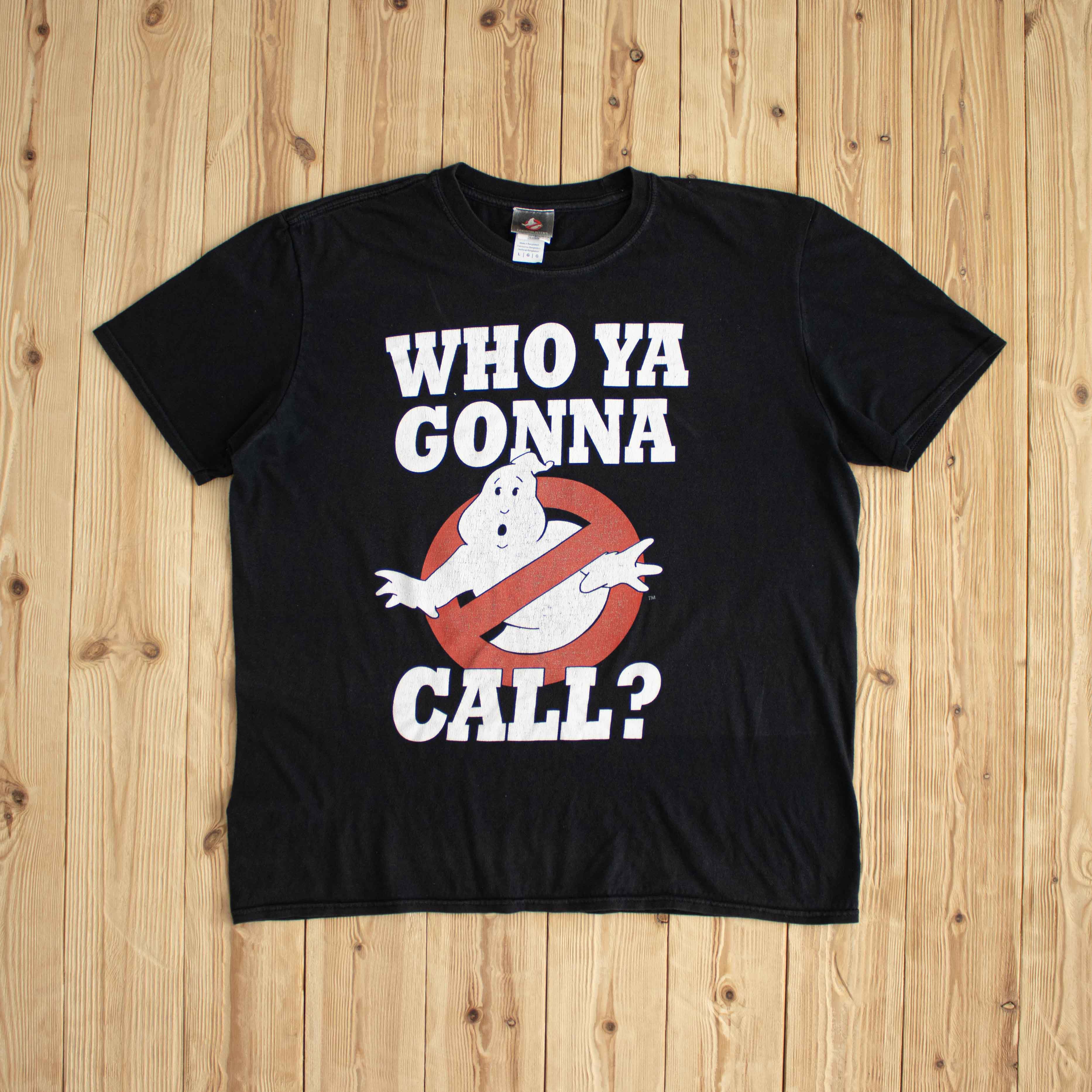 (M/L) Ghost Busters 'Who Ya Gonna Call?' Vintage T-Shirt Black