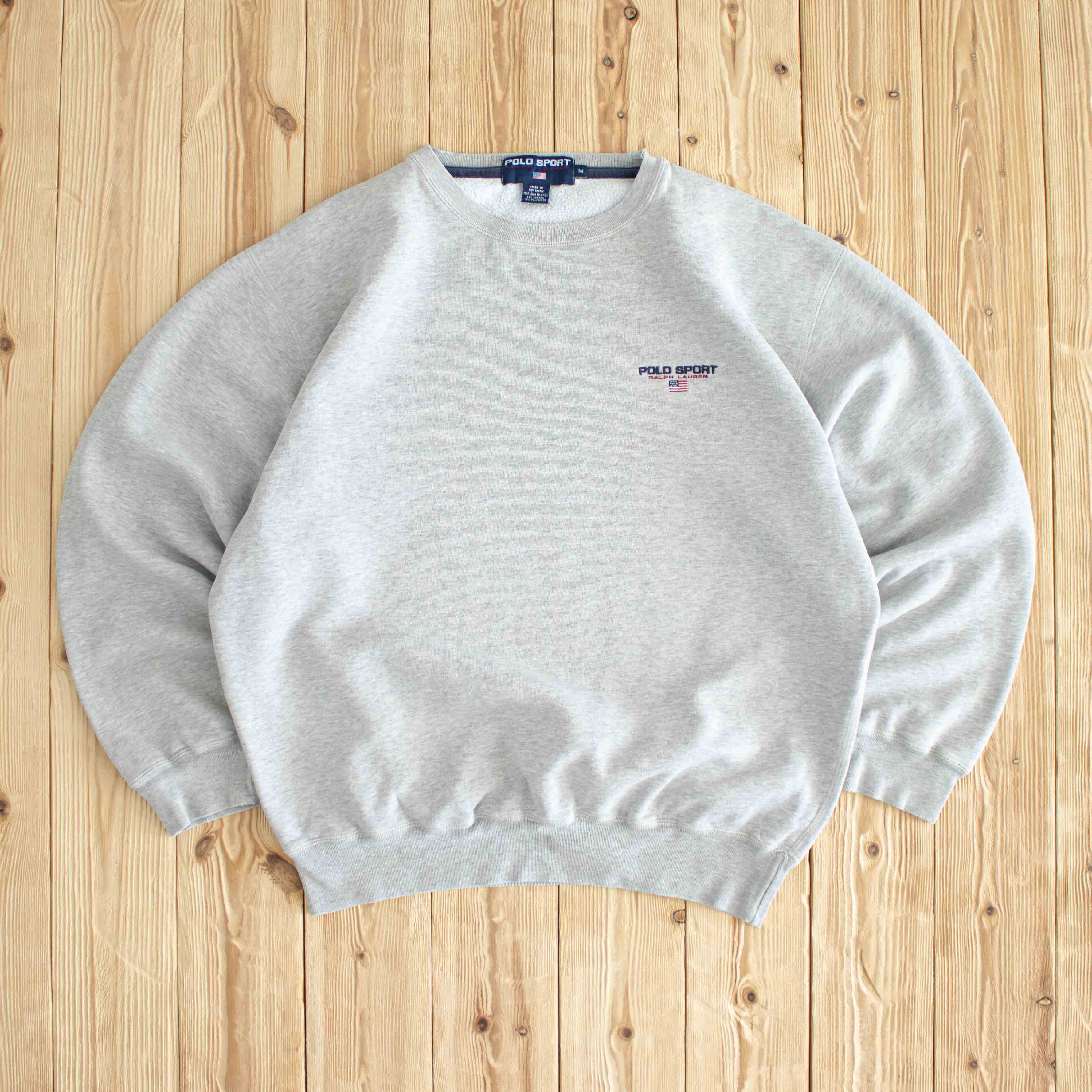 (M) Polo Sport Ralph Lauren Vintage Embroidered Sweatshirt Gray
