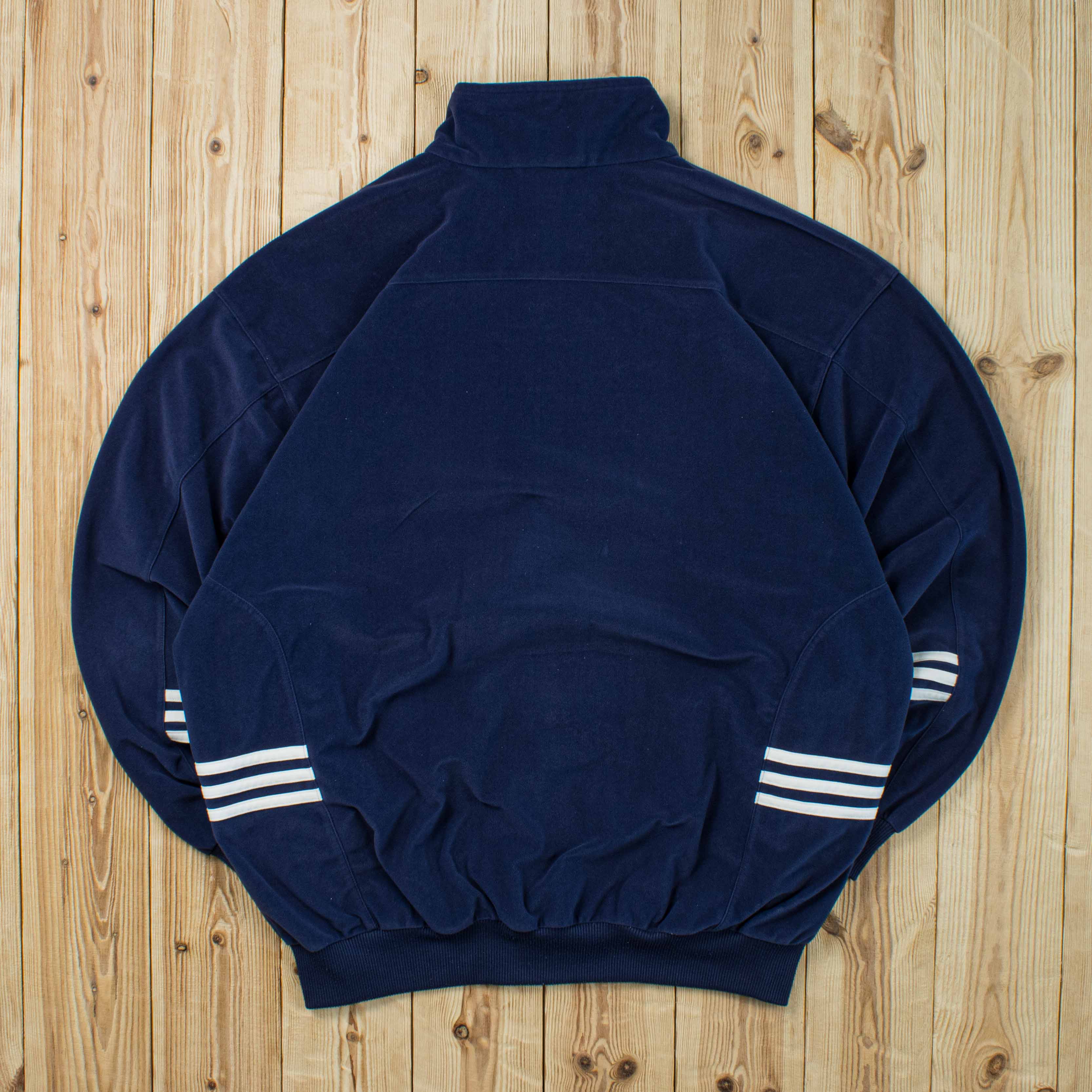 (M) Vintage Adidas Essential Embroidered Full-Zip Sweatshirt