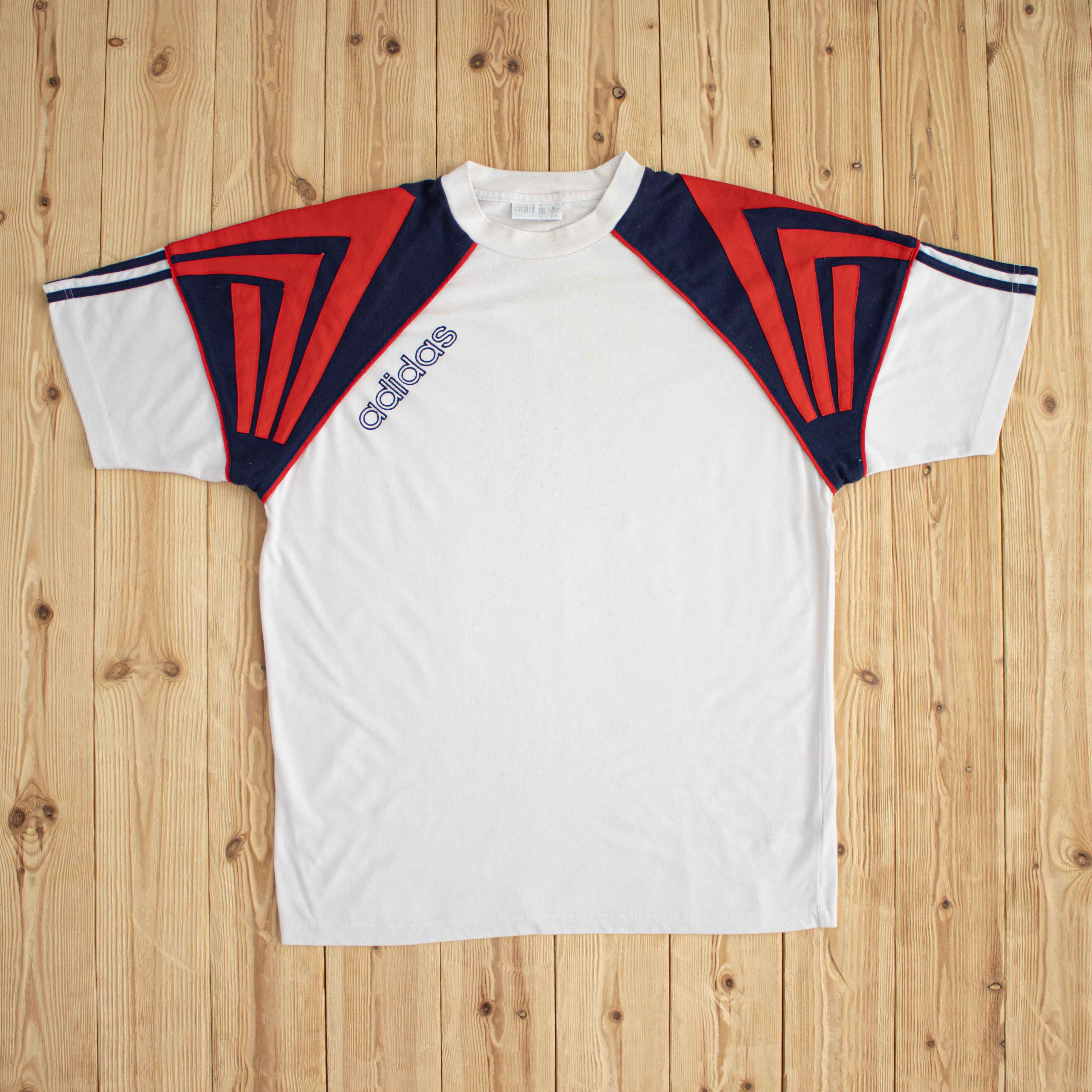 (L) Adidas Vintage Embroidered T-Shirt White