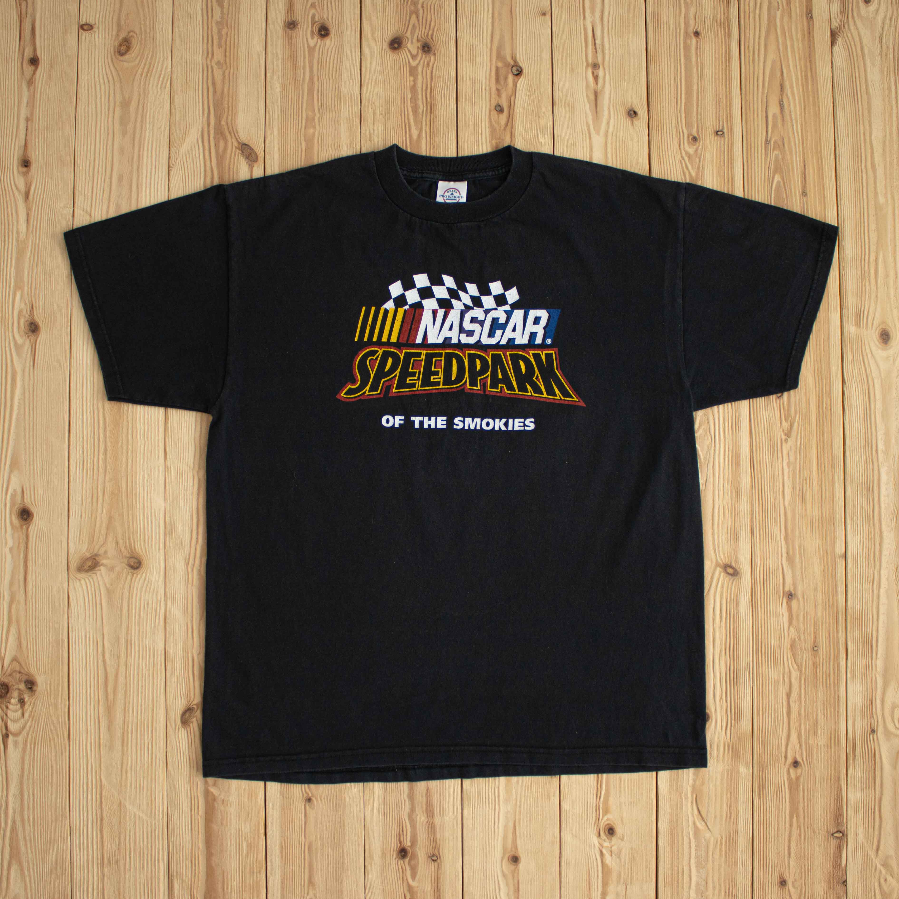 (M/L) Nascar Speedpark Vintage T-Shirt Black