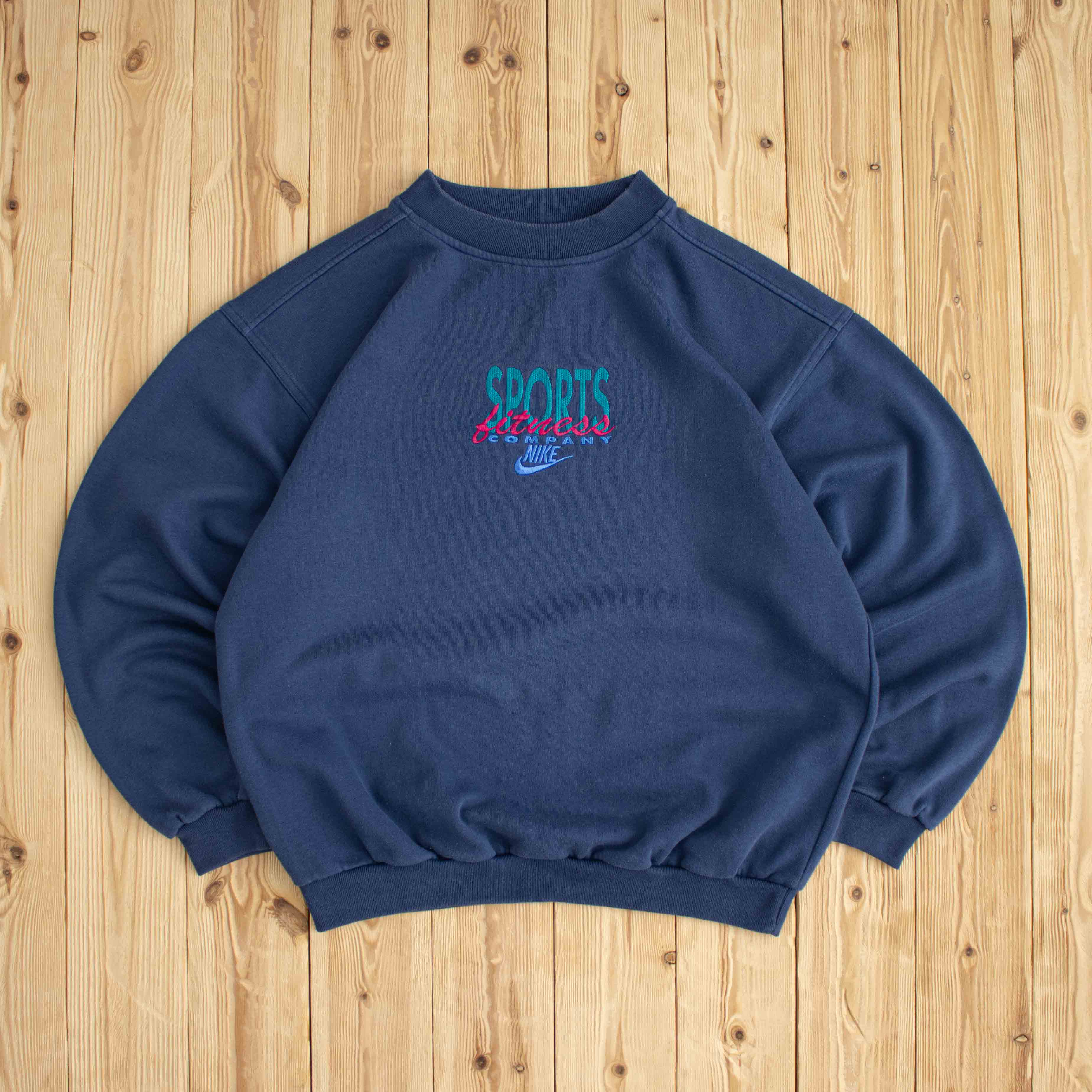 (L) Nike Sports Vintage Embroidered Sweatshirt Blue