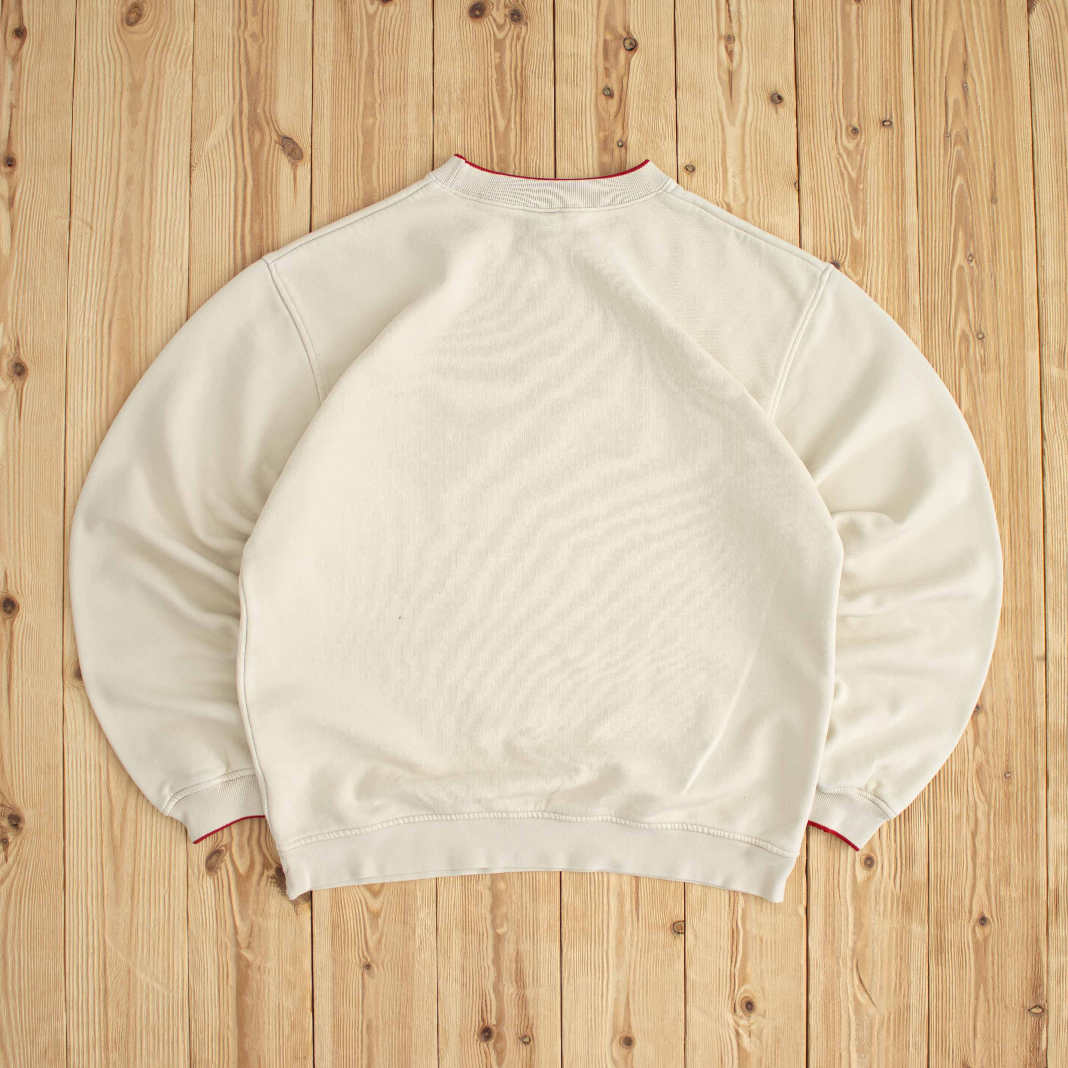 (M) Nike Athletic Vintage Embroidered Sweatshirt Beige