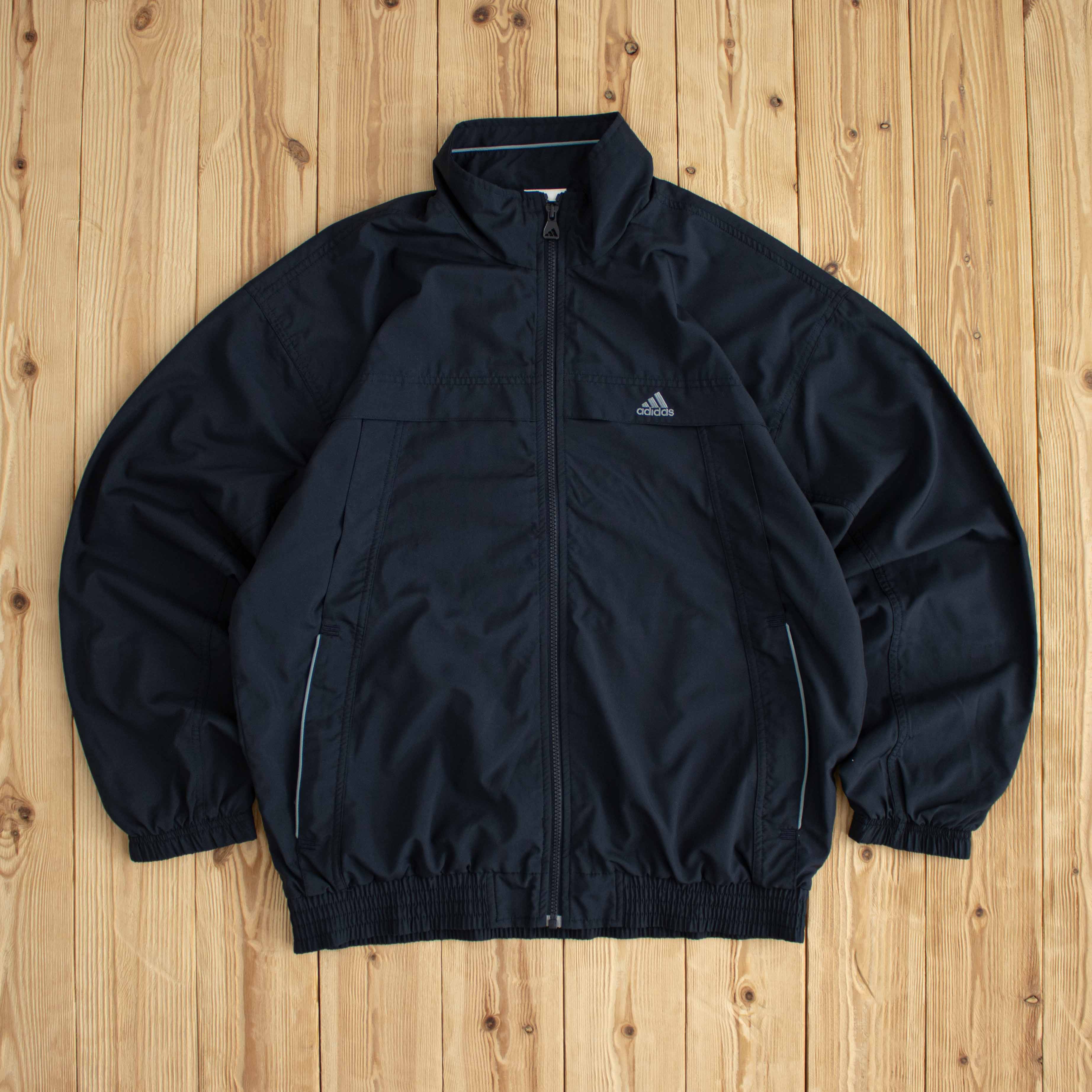 (L) Adidas Vintage Embroidered Jacket Black