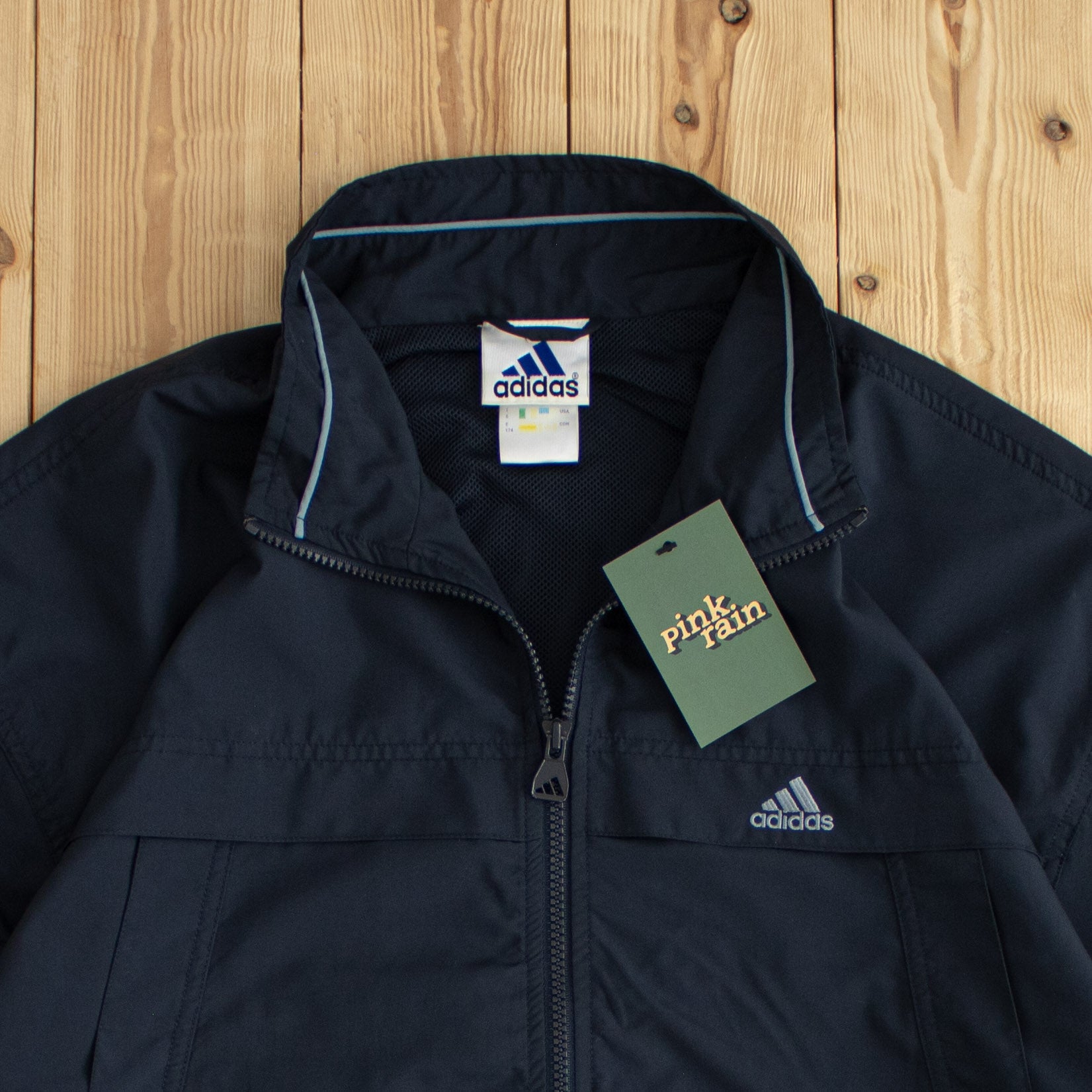 (L) Adidas Vintage Embroidered Jacket Black