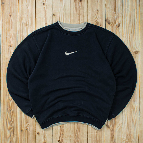 (L) Vintage Nike Center Swoosh Embroidered Sweatshirt