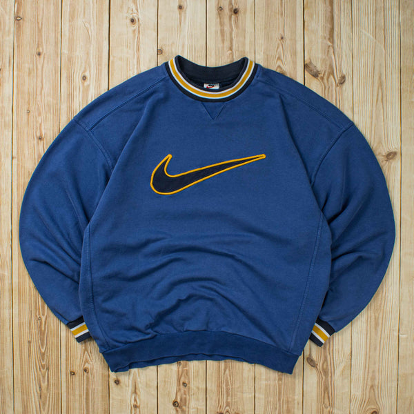(XL) Vintage Nike Big Swoosh Embroidered Sweatshirt