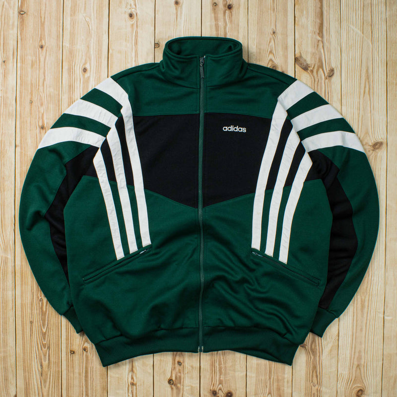 (XL) Vintage Adidas Essential Embroidered Full-Zip Sweatshirt