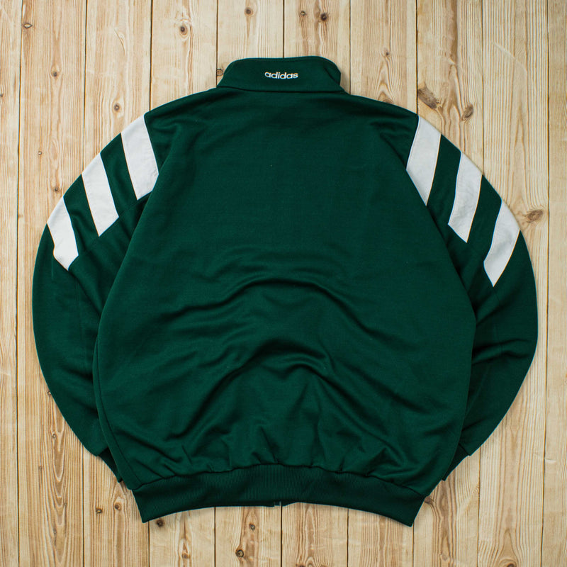 (XL) Vintage Adidas Essential Embroidered Full-Zip Sweatshirt