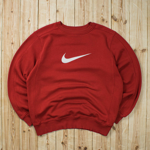 (L) Vintage Nike Swoosh Embroidered Sweatshirt