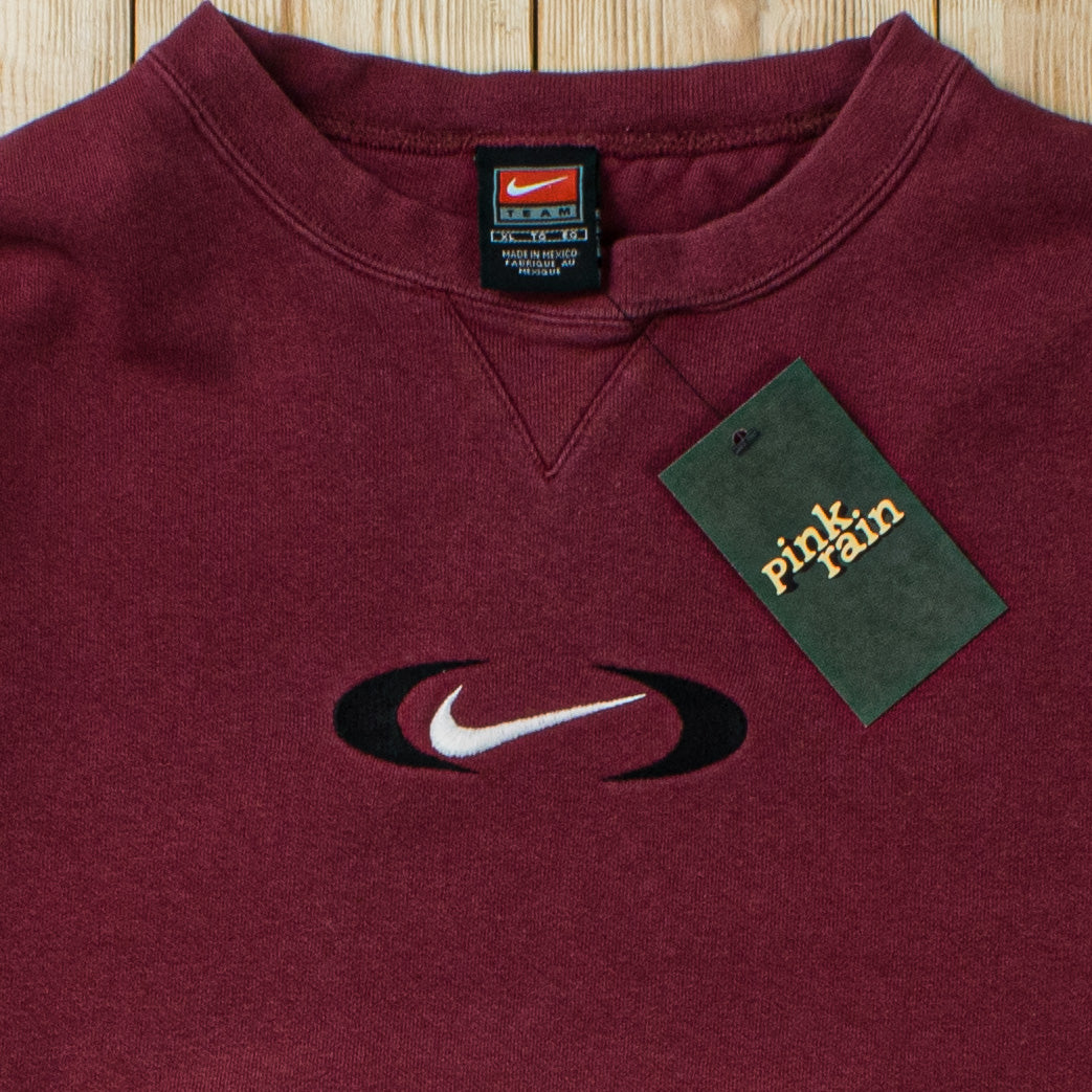 (XL) Vintage Nike Center Swoosh Embroidered Sweatshirt