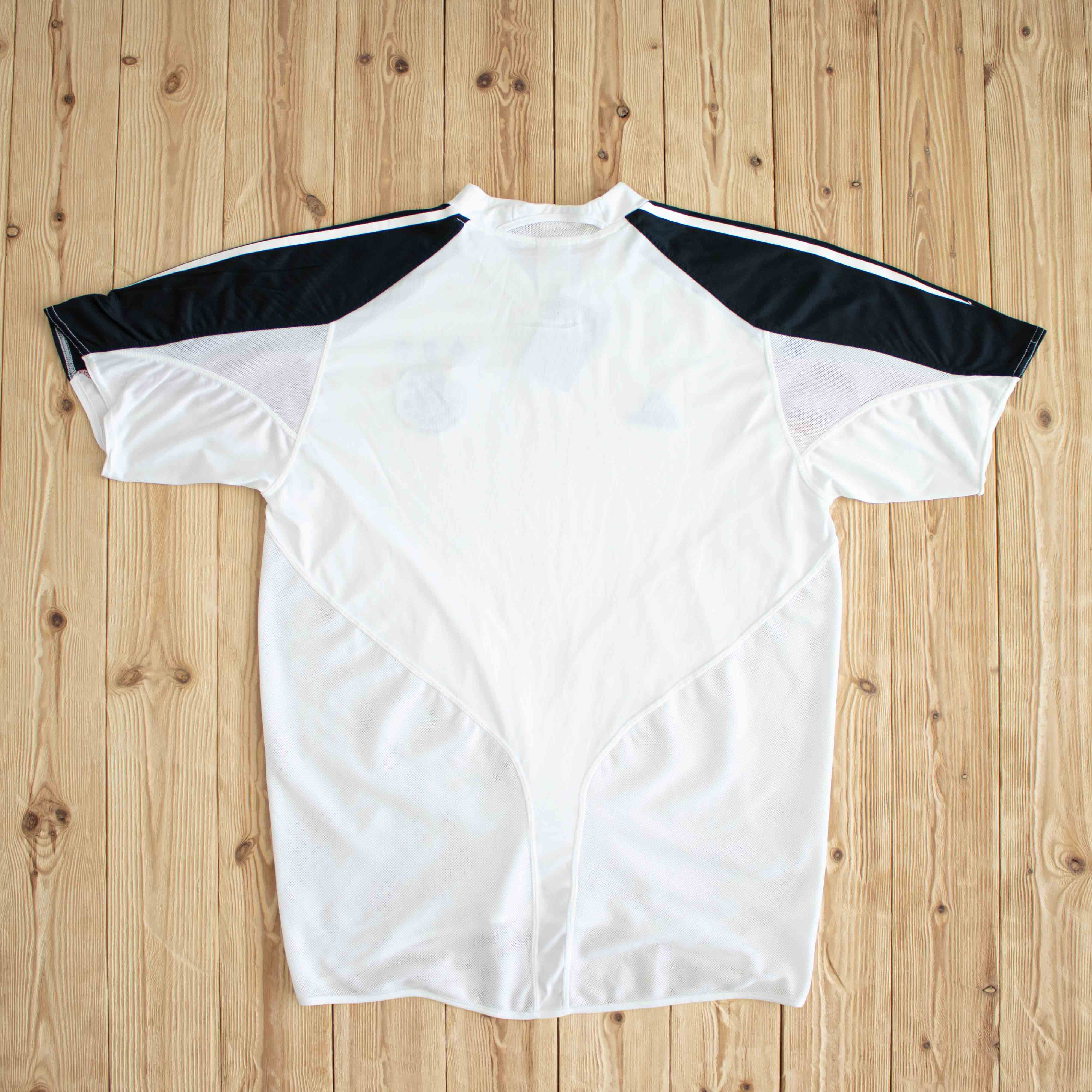 (L/XL) Adidas Deutscher Fussball-Bund Vintage Embroidered T-Shirt White