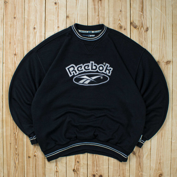 (L) Vintage Reebok Logo Embroidered Sweatshirt