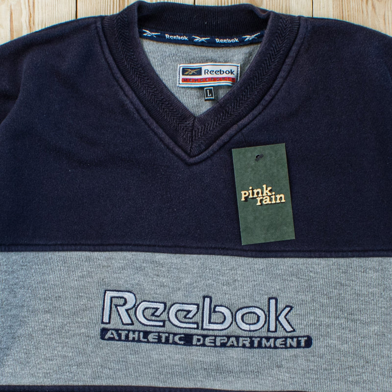 (M) Vintage Reebok Athletic Department Embroidered Sweatshirt