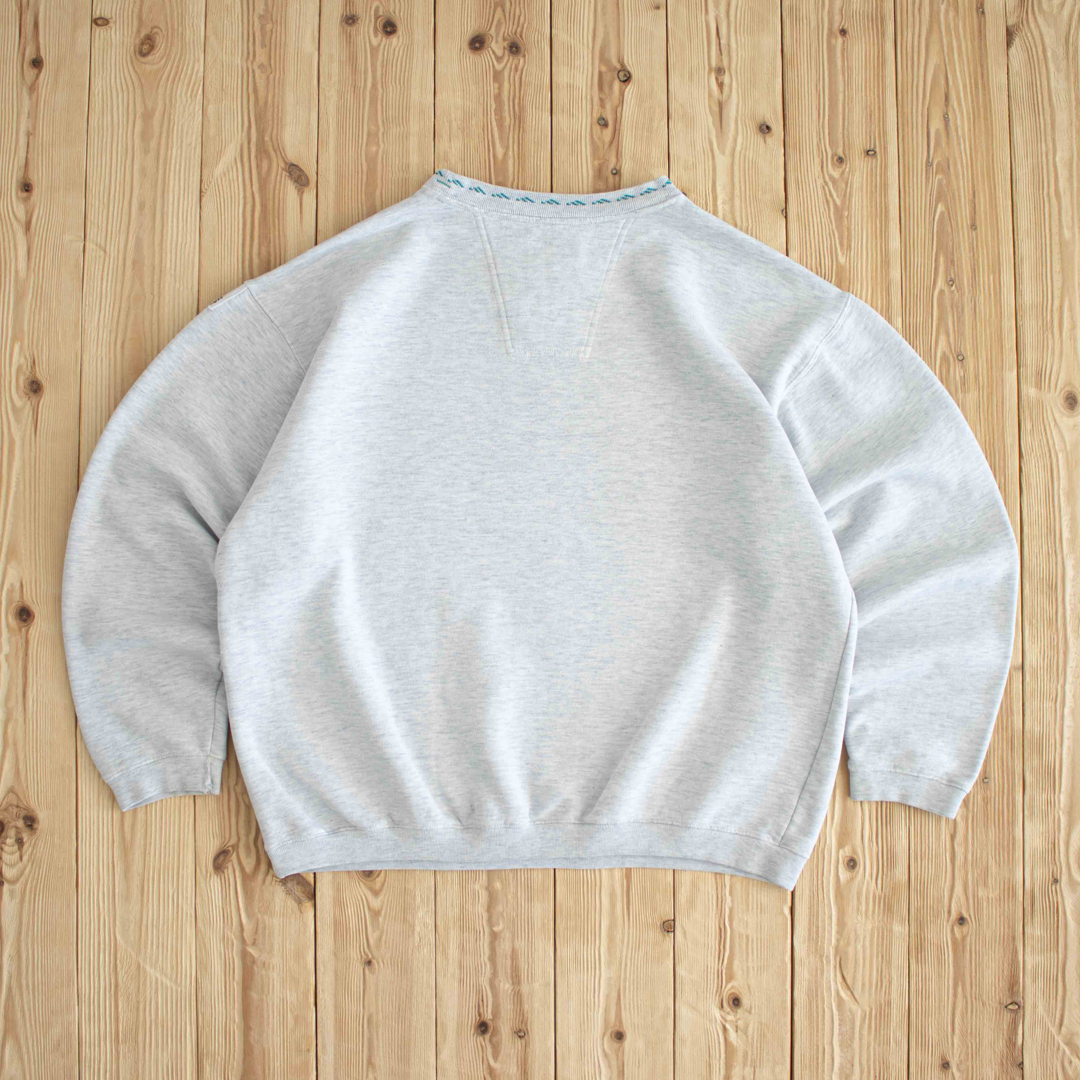 (M/L) Adidas Equipment Vintage Embroidered Sweatshirt Gray