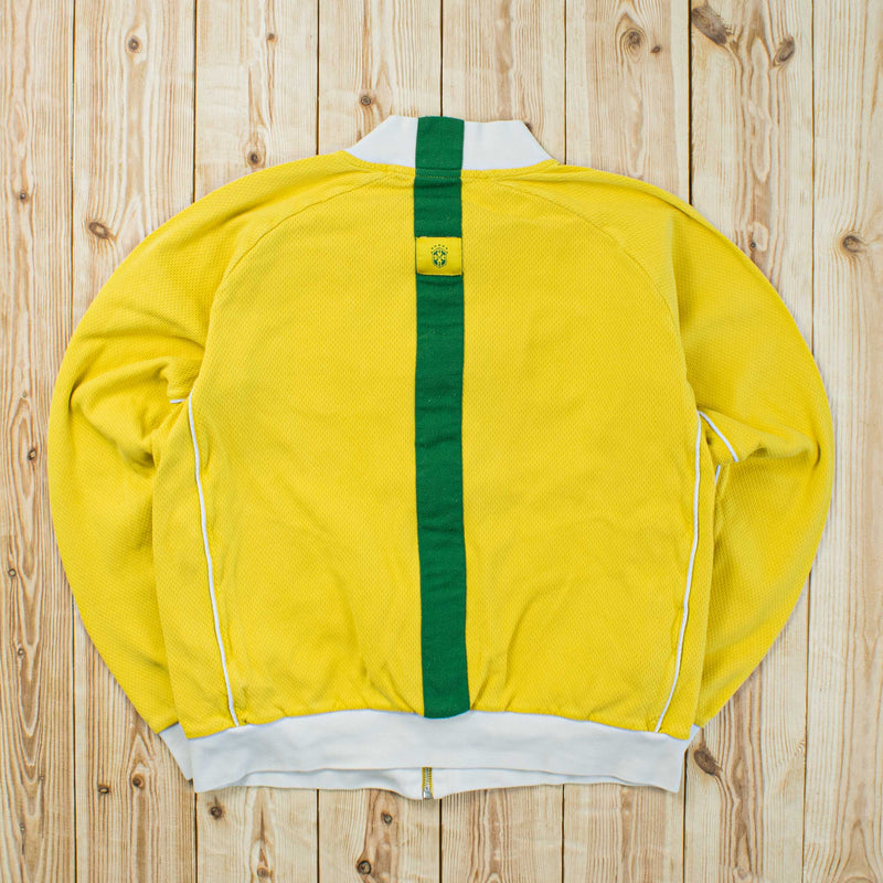 (S) Vintage Nike Brasil Embroidered Full-Zip Sweatshirt