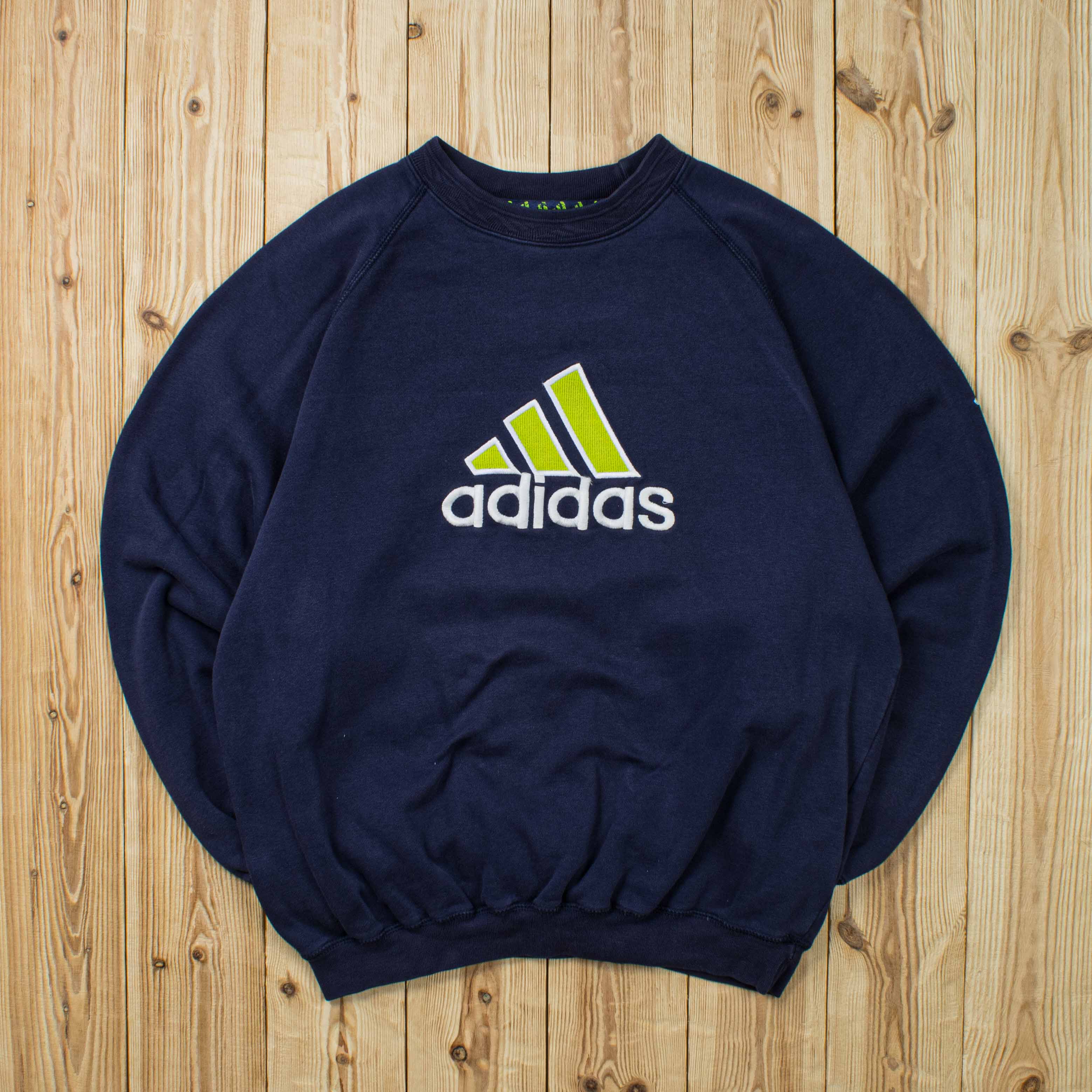 (S) Vintage Adidas Spell Out Embroidered Sweatshirt